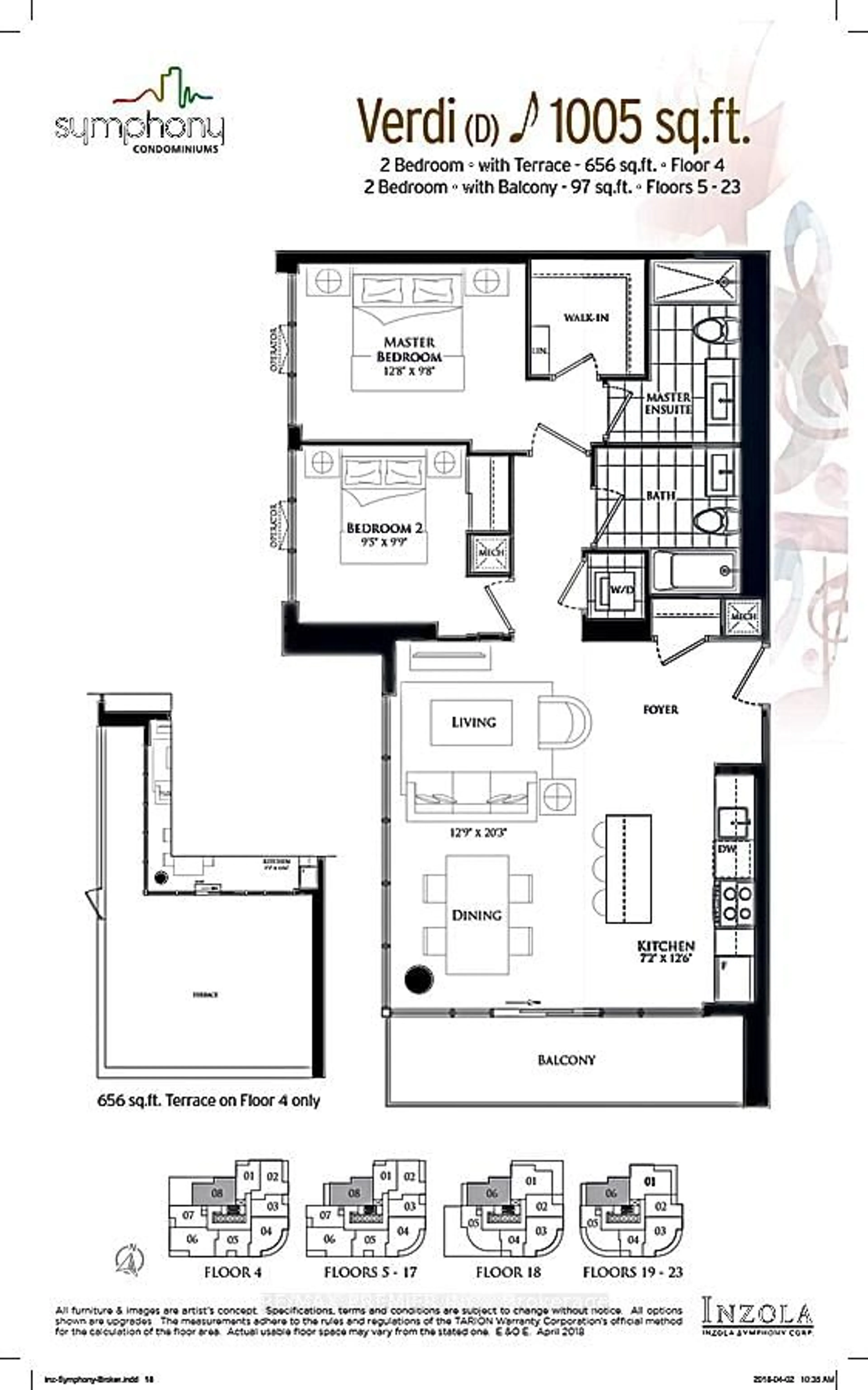Floor plan for 15 Lynch St #808, Brampton Ontario L6W 0C7
