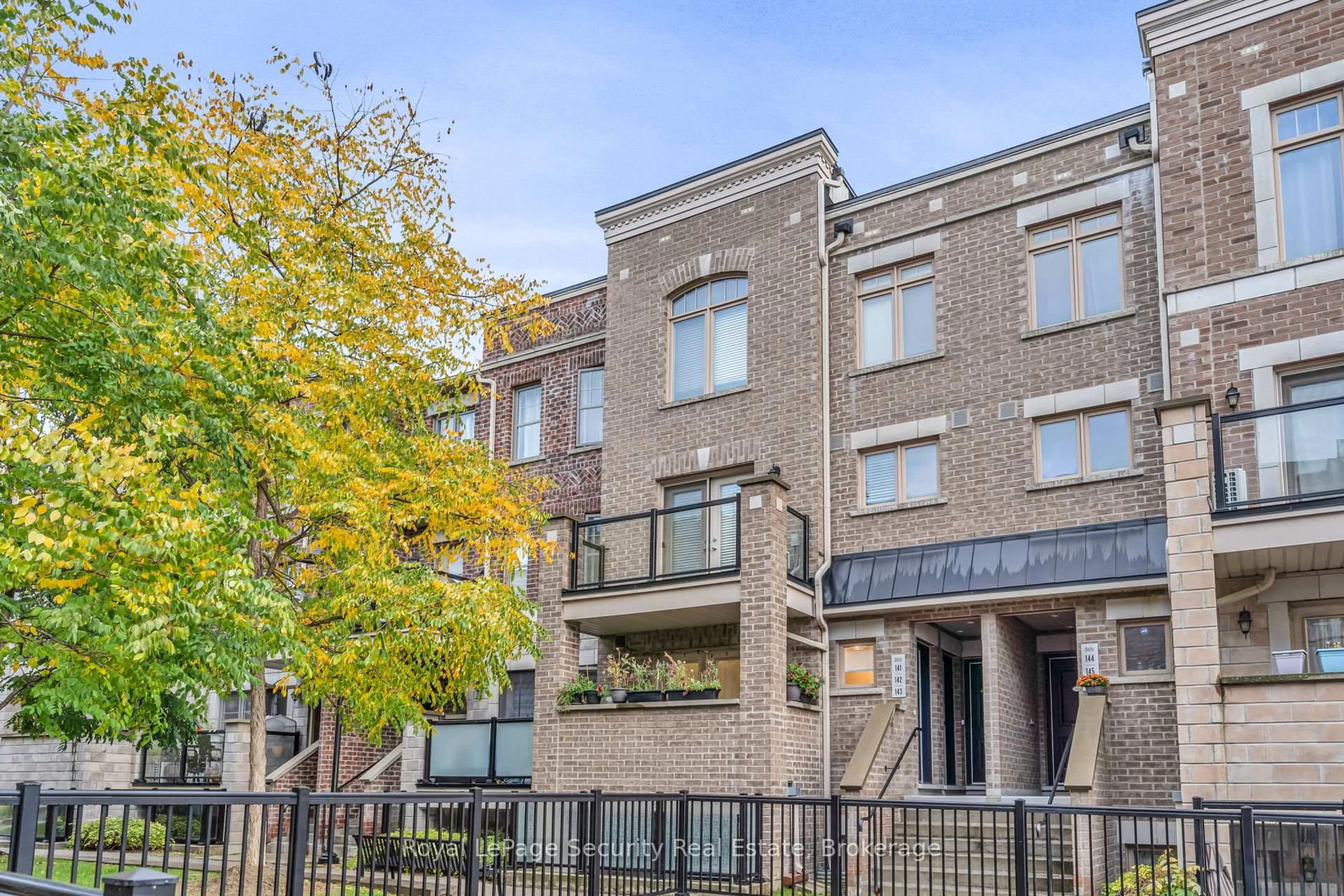Home with brick exterior material, street for 80 Parrotta Dr #141, Toronto Ontario M9M 0E6