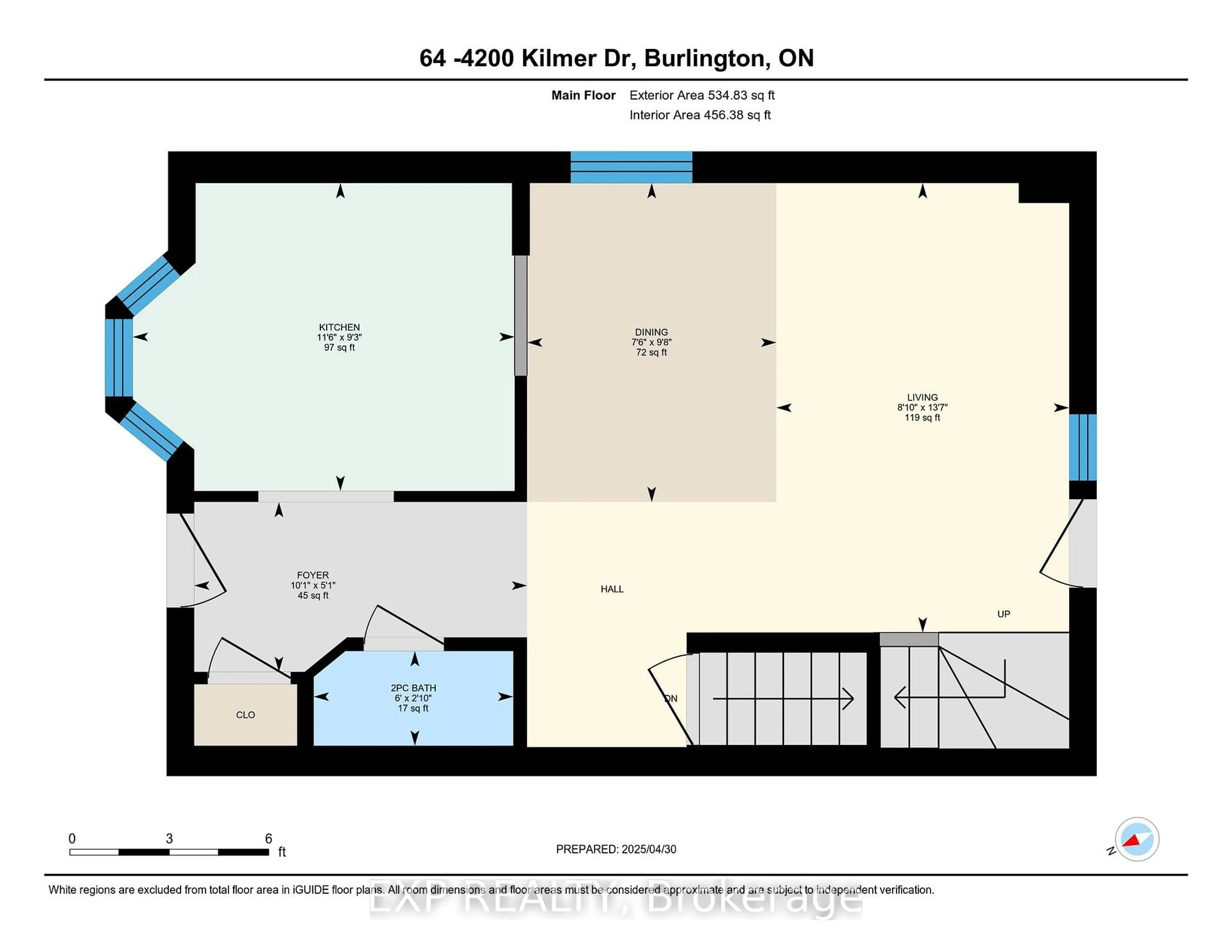 Floor plan for 4200 Kilmer Dr #64, Burlington Ontario L7M 4Y3