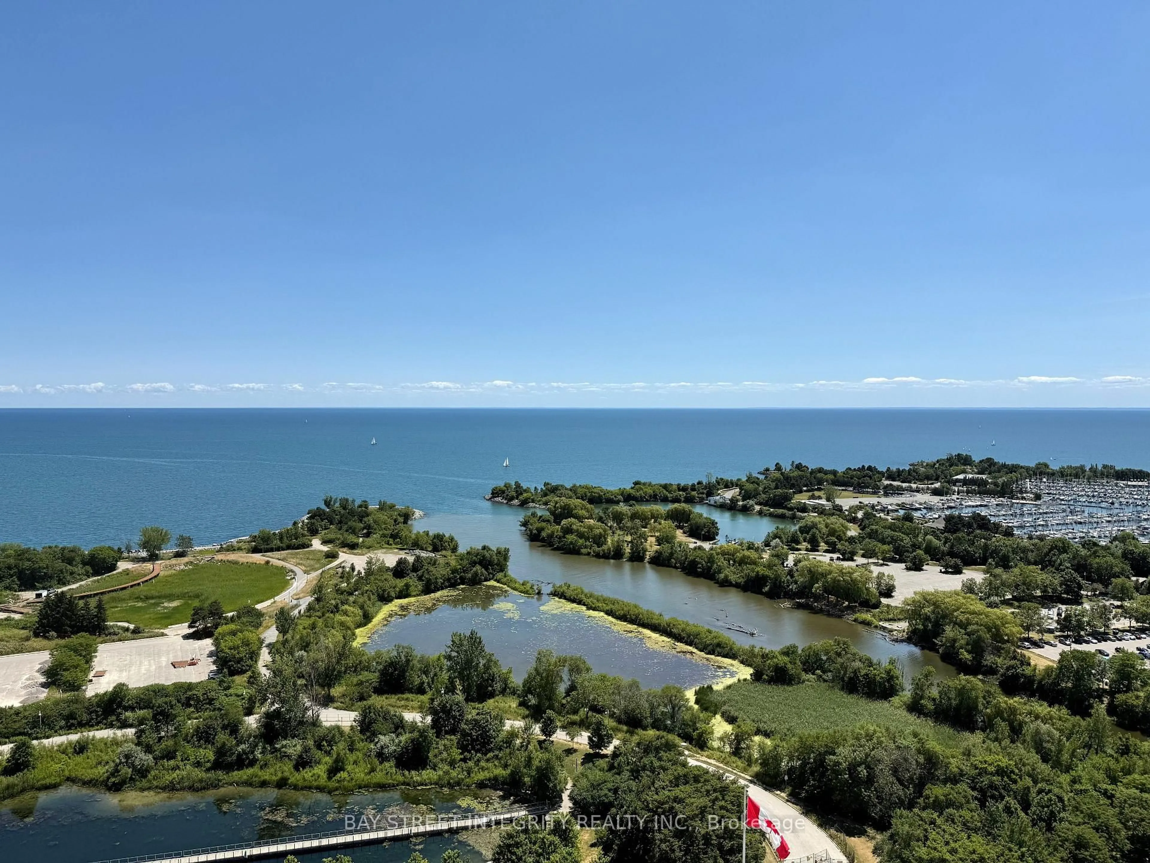 A pic from outside/outdoor area/front of a property/back of a property/a pic from drone, water/lake/river/ocean view for 30 Shore Breeze Dr #2418, Toronto Ontario M8V 0J1