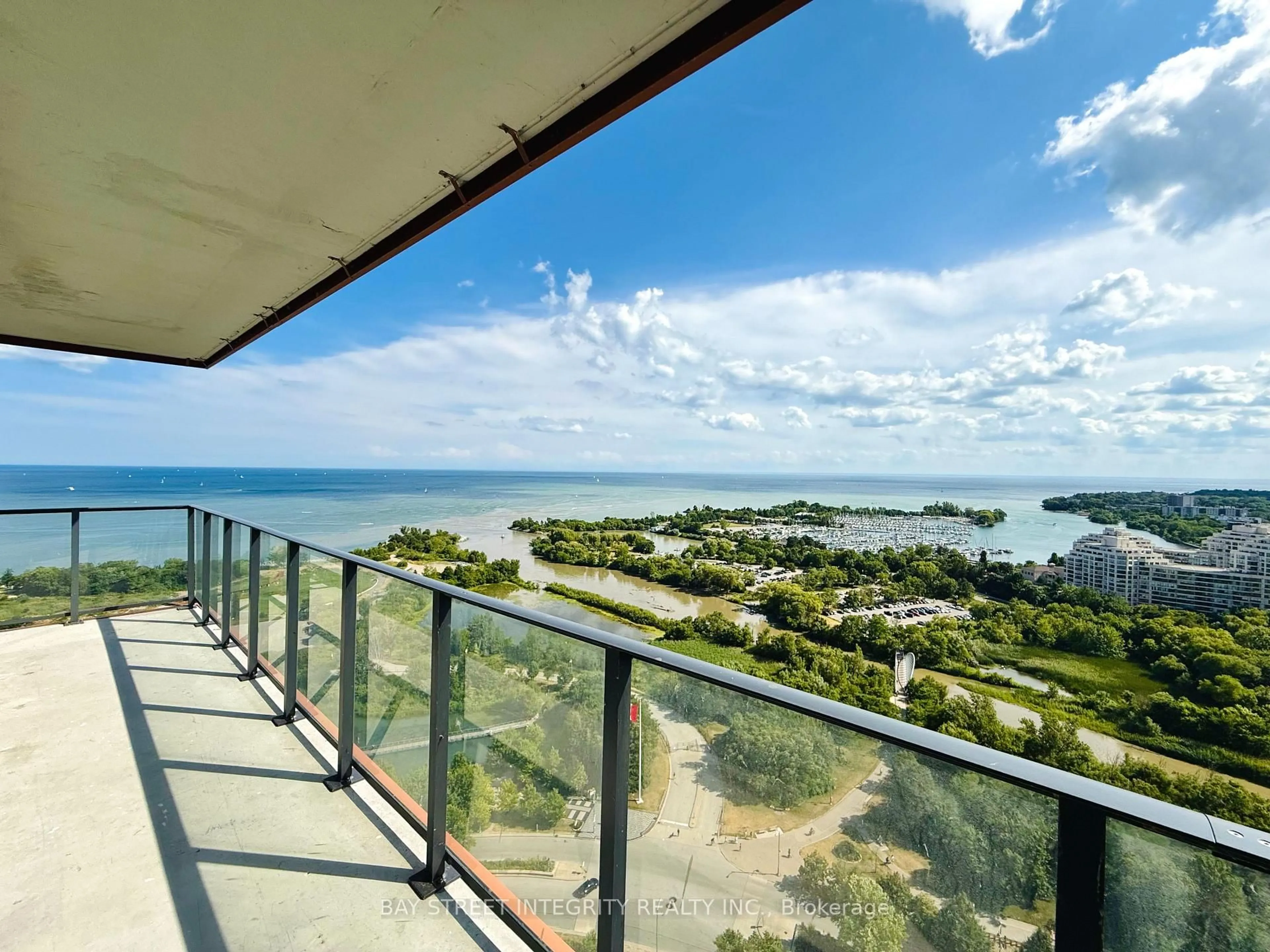 Balcony in the apartment, water/lake/river/ocean view for 30 Shore Breeze Dr #2418, Toronto Ontario M8V 0J1