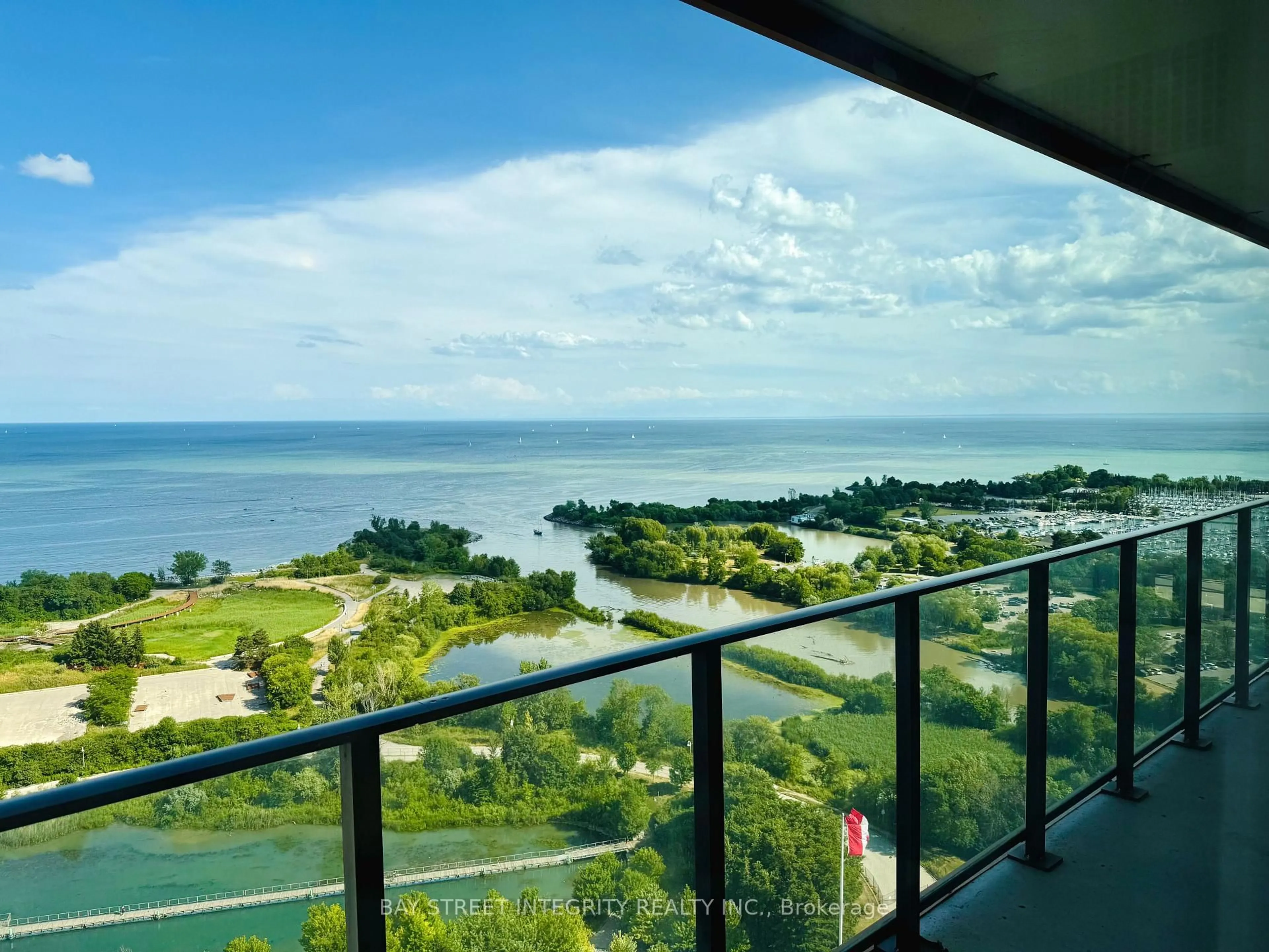 Balcony in the apartment, water/lake/river/ocean view for 30 Shore Breeze Dr #2418, Toronto Ontario M8V 0J1