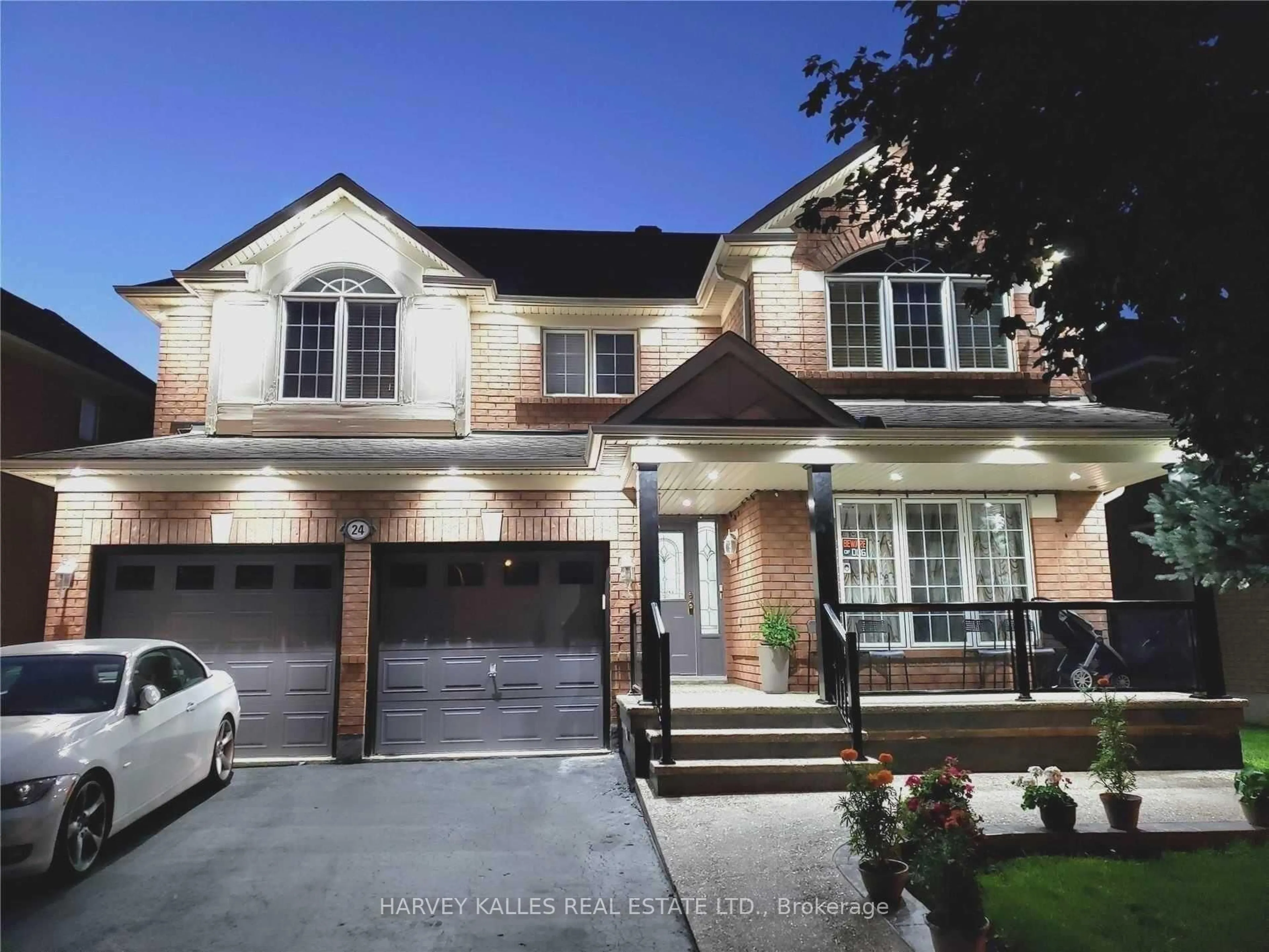 Home with brick exterior material, street for 24 Upshall Dr, Brampton Ontario L6P 1E1