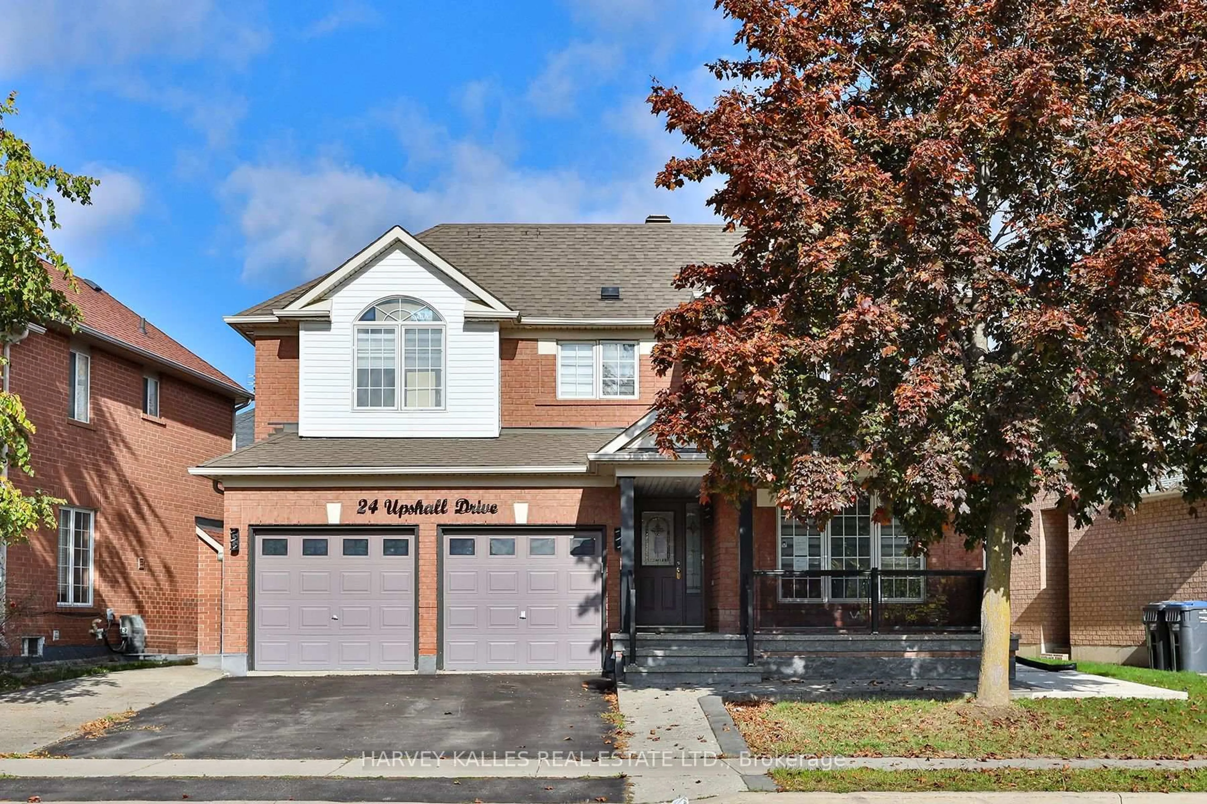 Home with brick exterior material, street for 24 Upshall Dr, Brampton Ontario L6P 1E1