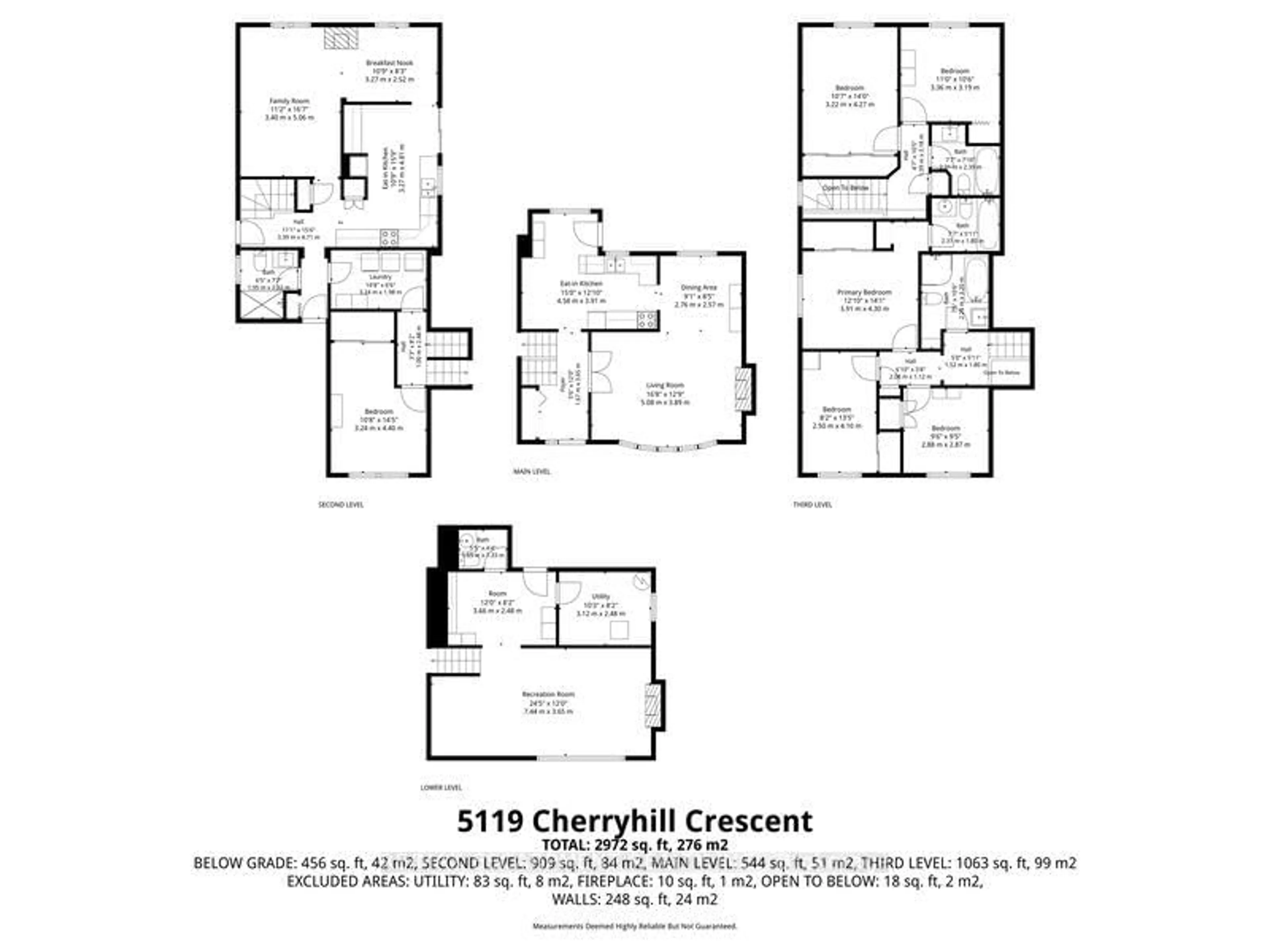 Floor plan for 5119 Cherryhill Cres, Burlington Ontario L7L 4B8