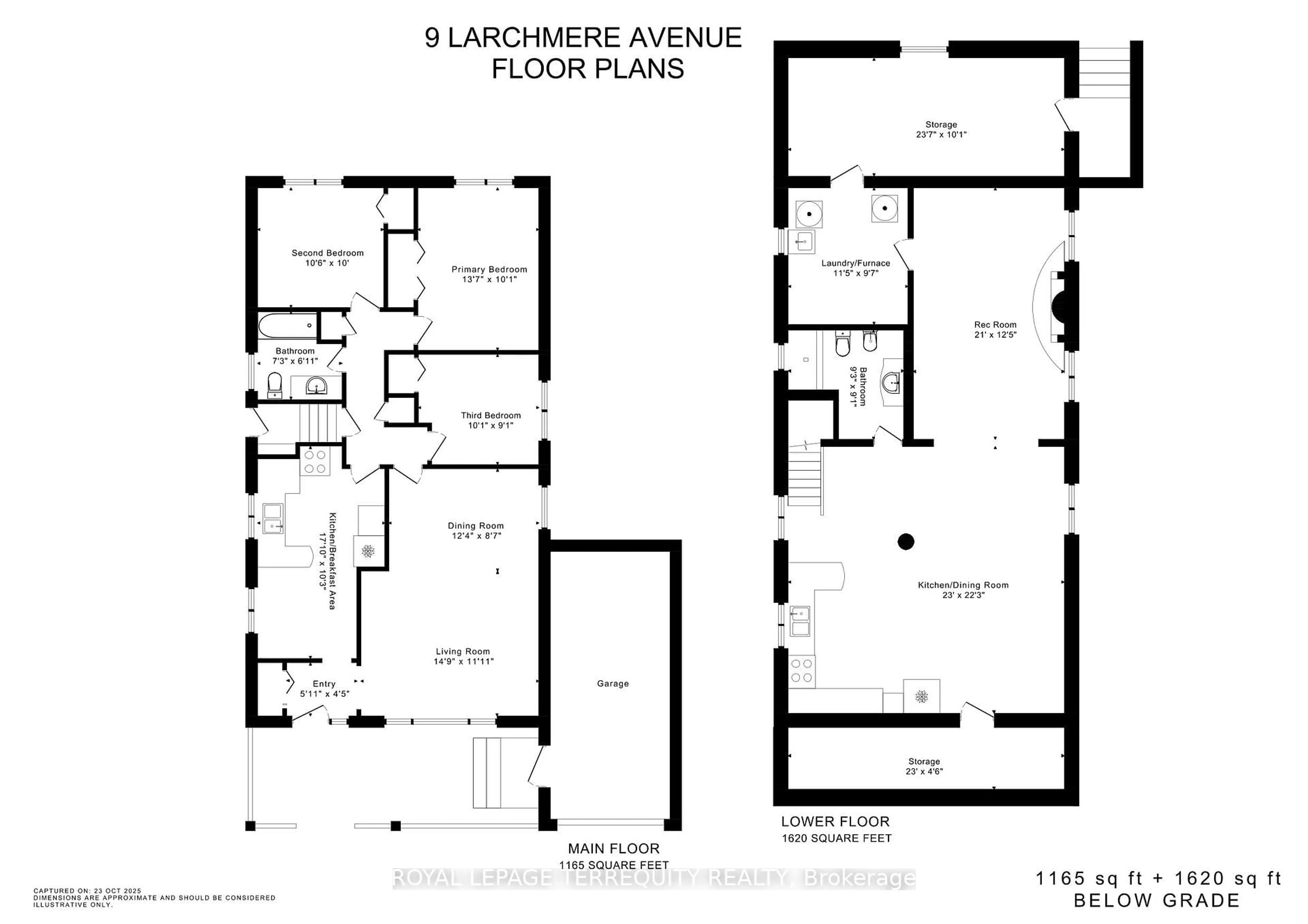 Floor plan for 9 Larchmere Ave, Toronto Ontario M9L 2N2