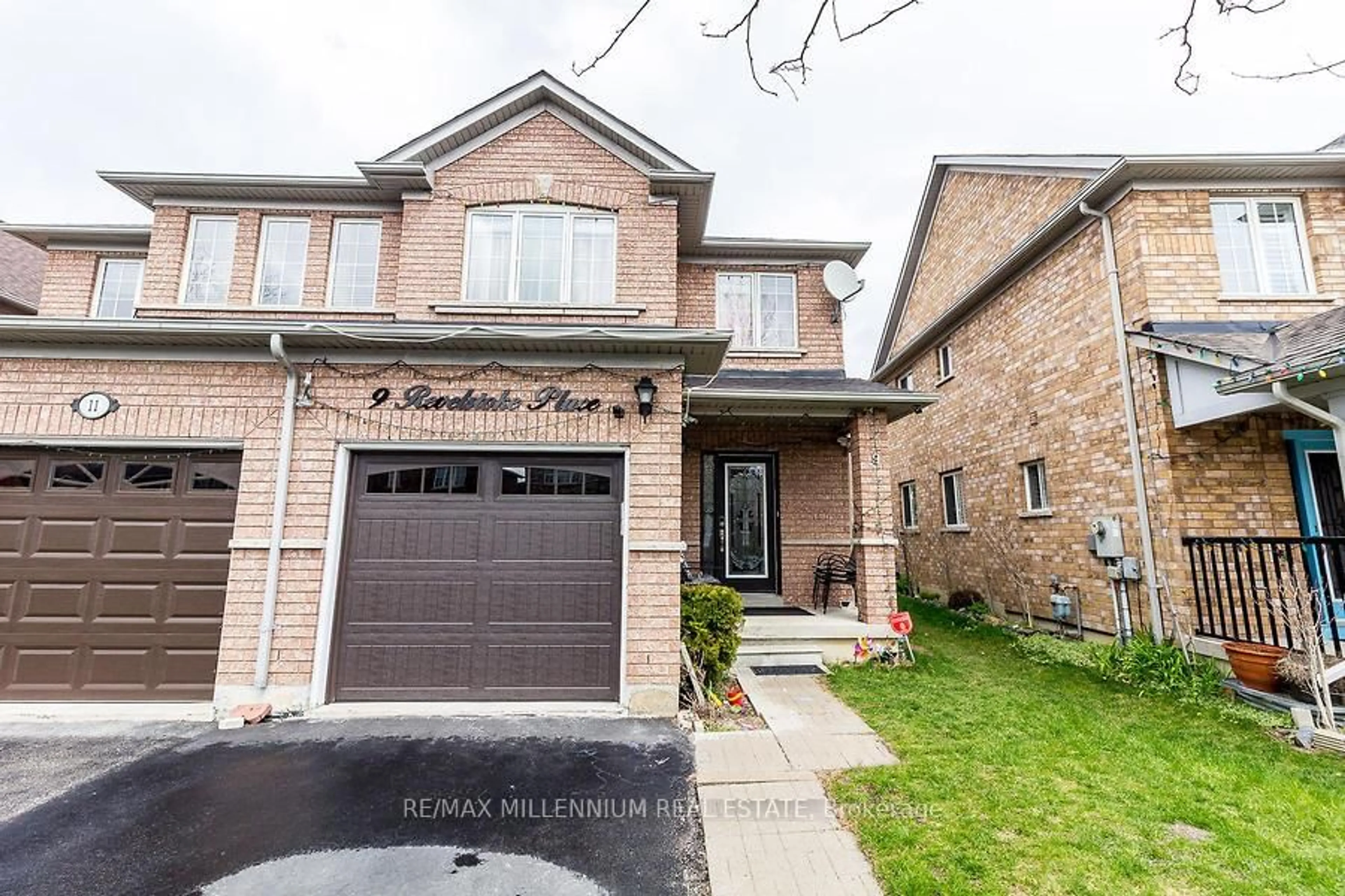 Home with brick exterior material, street for 9 Revelstoke Pl, Brampton Ontario L6R 3G3