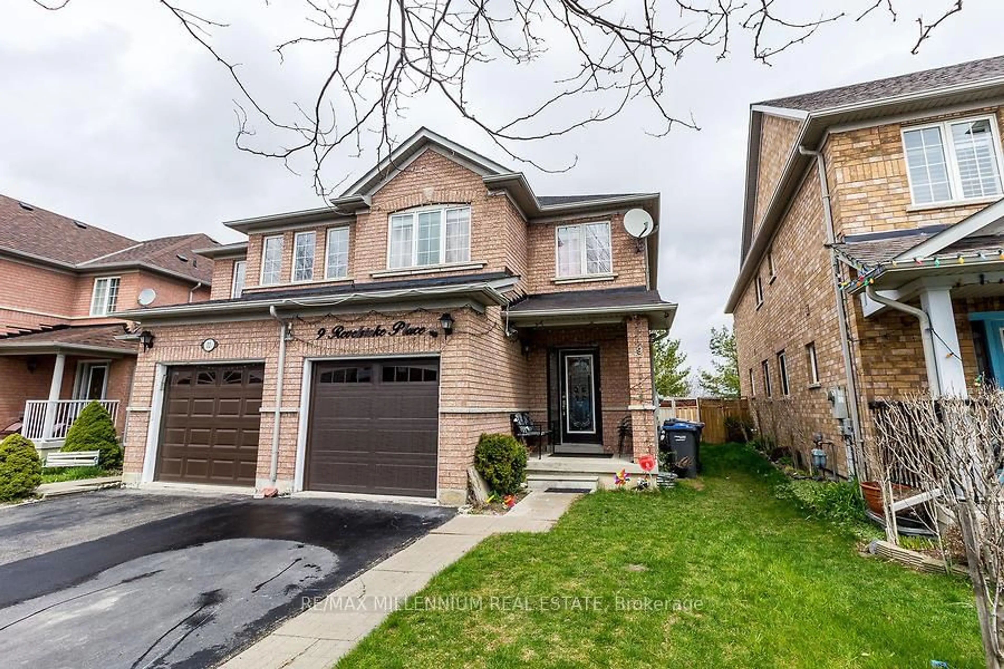 Home with brick exterior material, street for 9 Revelstoke Pl, Brampton Ontario L6R 3G3