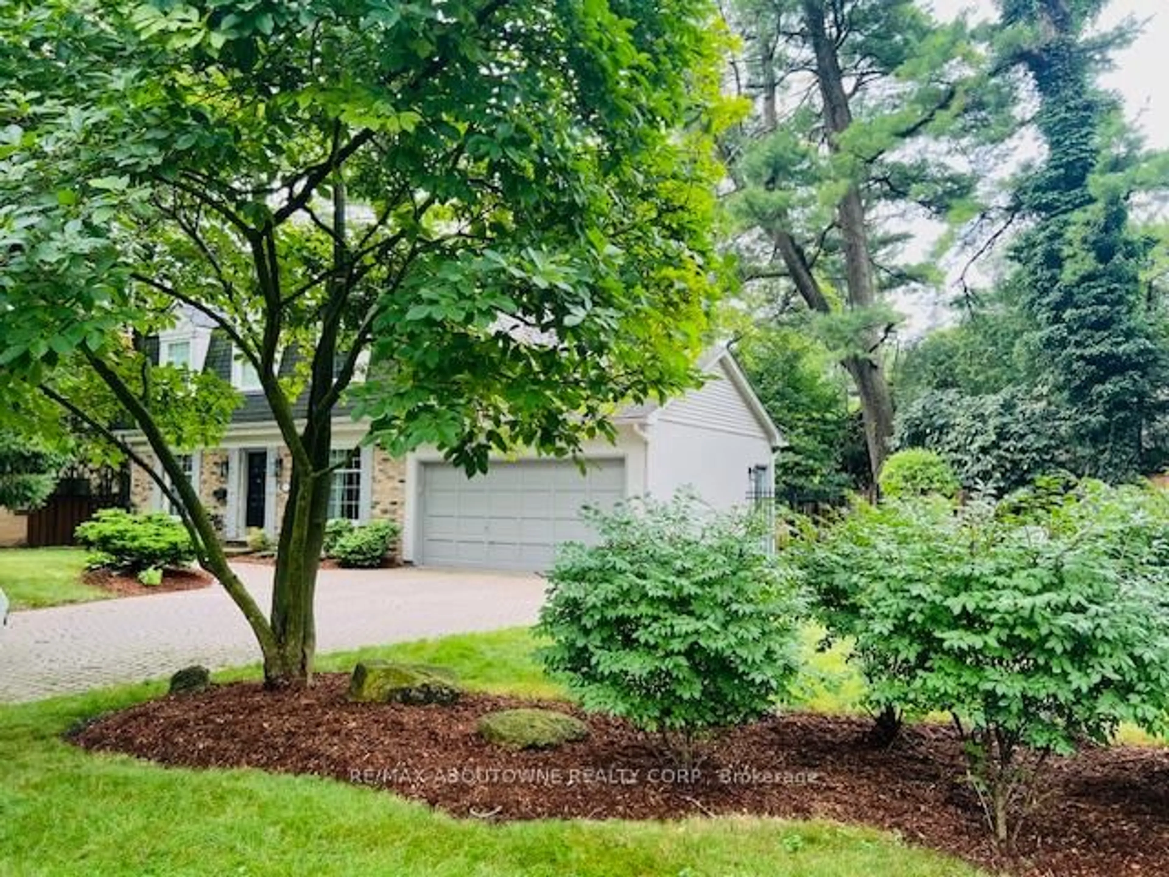 A pic from outside/outdoor area/front of a property/back of a property/a pic from drone, forest/trees view for 206 Rossmore Blvd, Burlington Ontario L7N 1R1