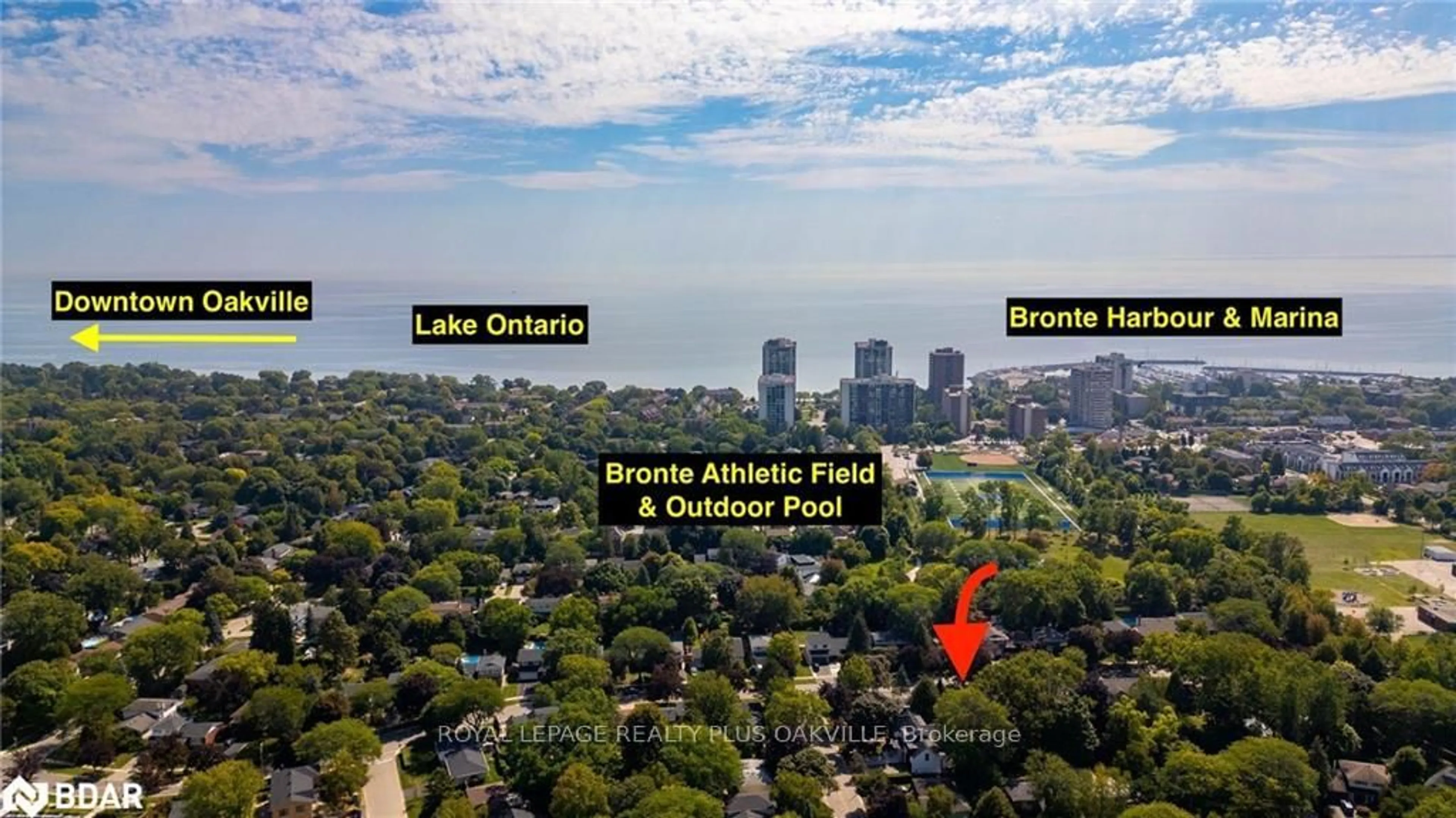A pic from outside/outdoor area/front of a property/back of a property/a pic from drone, water/lake/river/ocean view for 2159 Hixon St, Oakville Ontario L6L 1T5