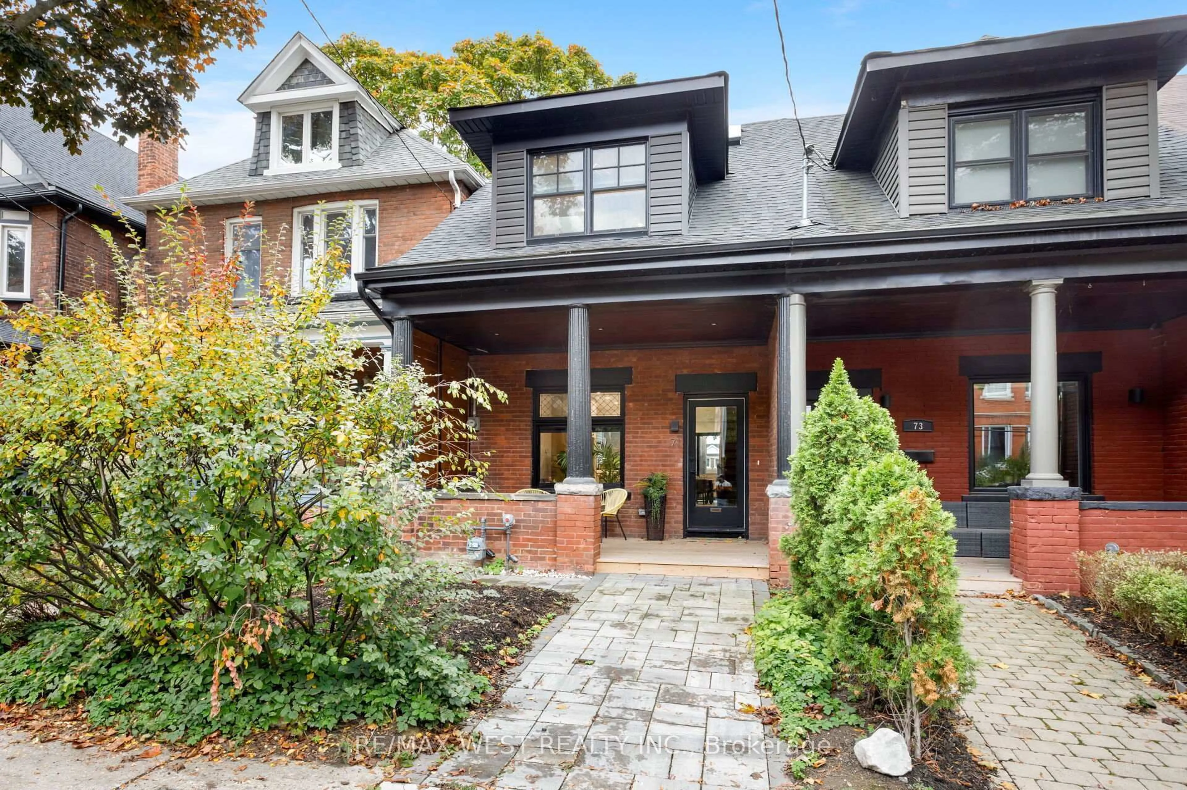 Home with brick exterior material, street for 71 Harvard Ave, Toronto Ontario M6R 1C7