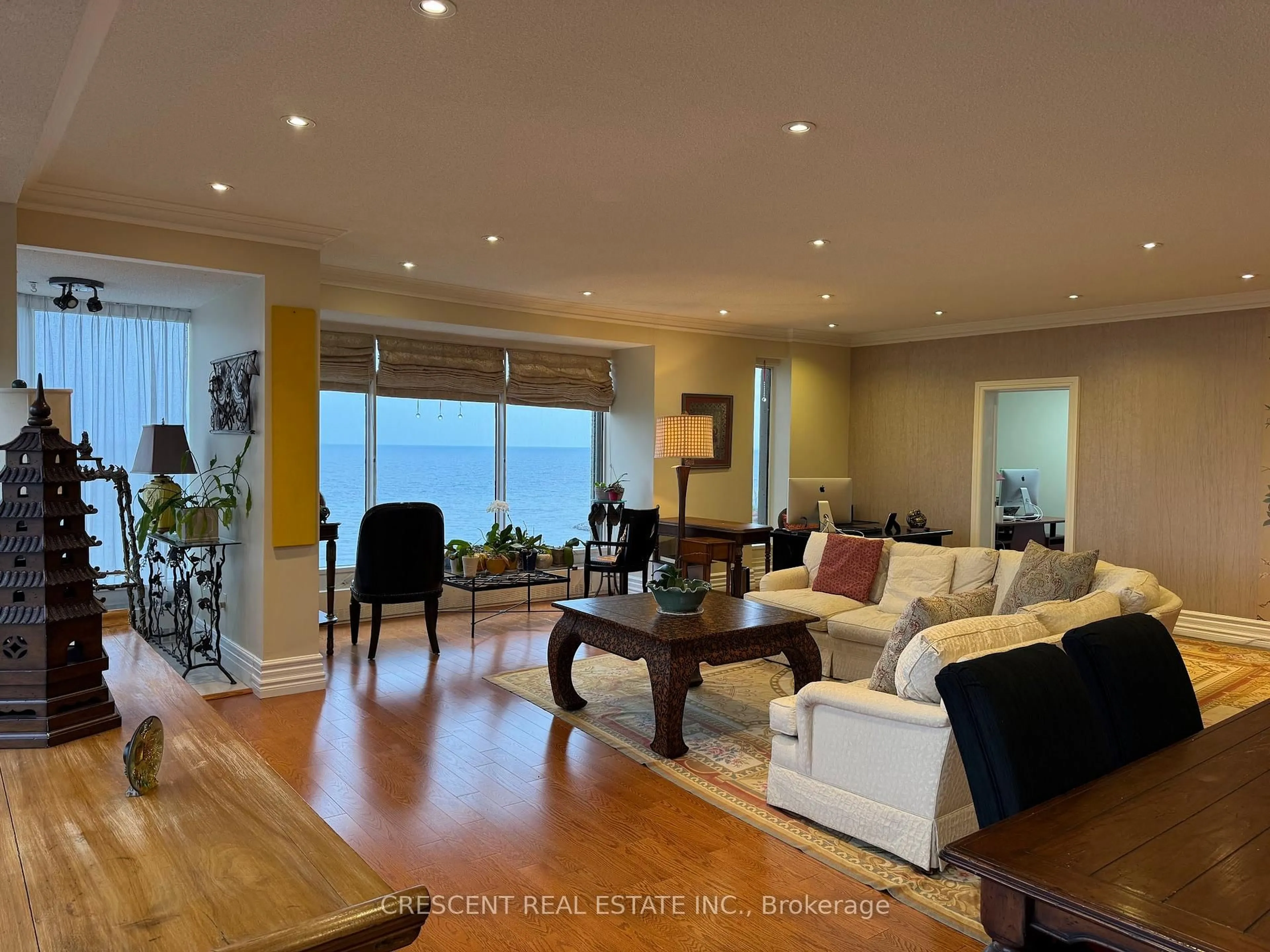 Living room with furniture, wood/laminate floor for 2045 Lake Shore Blvd #2607, Toronto Ontario M8V 2Z6