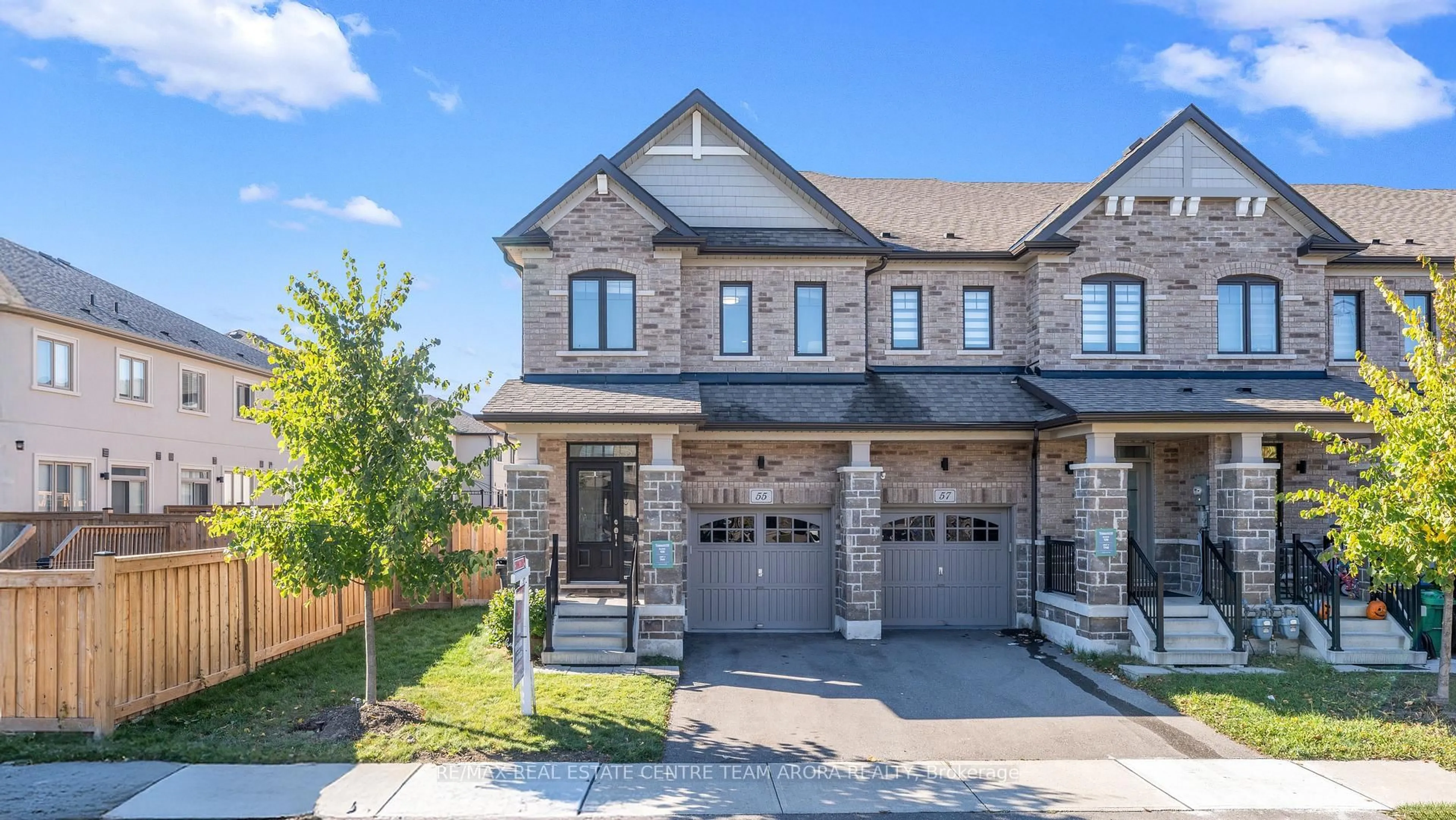 Home with brick exterior material, street for 55 Doris Pawley Cres, Caledon Ontario L7C 4E7