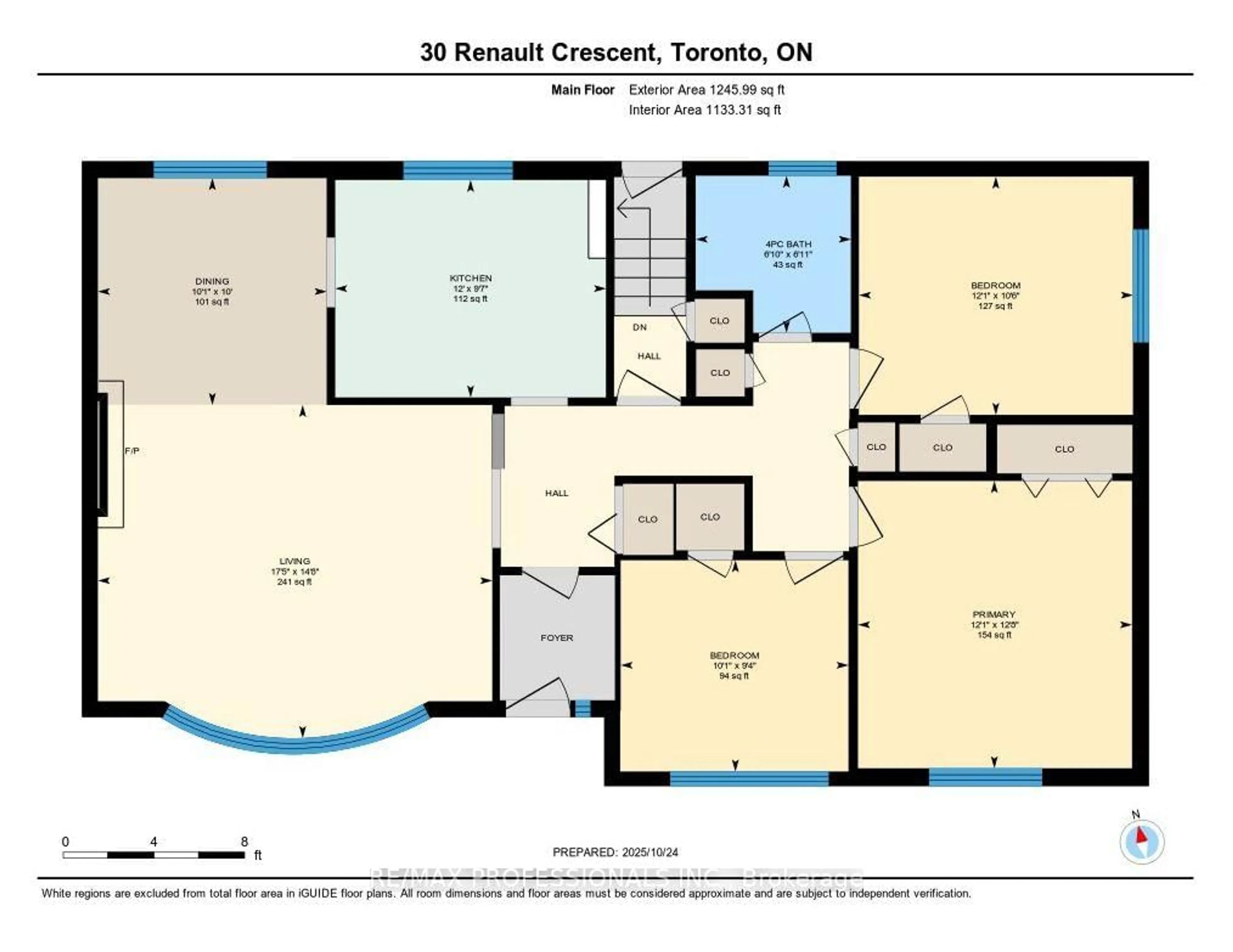 Floor plan for 30 Renault Cres, Toronto Ontario M9P 1J3