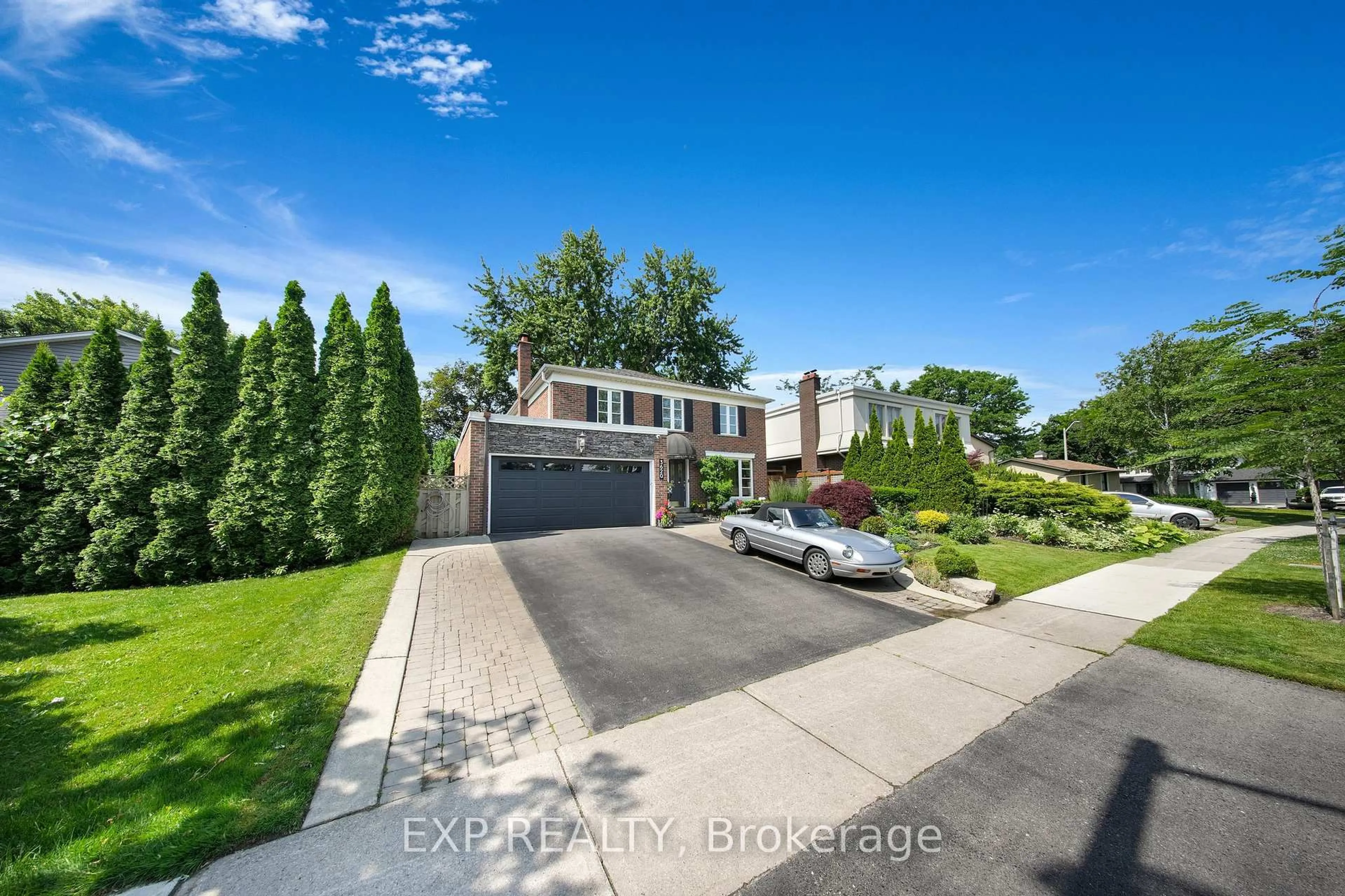Home with brick exterior material, street for 3620 Ponytrail Dr, Mississauga Ontario L4X 1W4