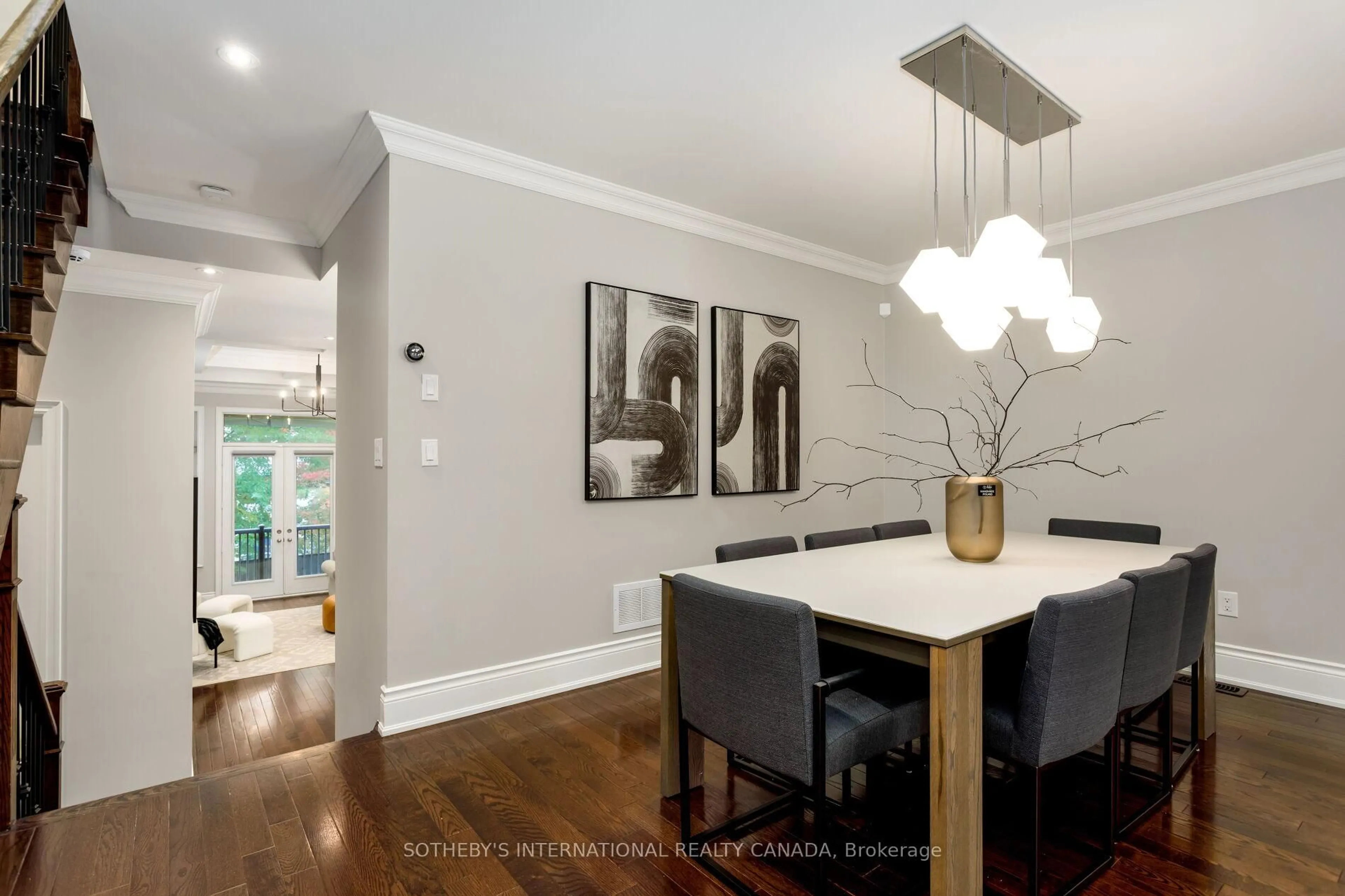 Dining room, wood/laminate floor for 44 Forty First St, Toronto Ontario M8W 3N6