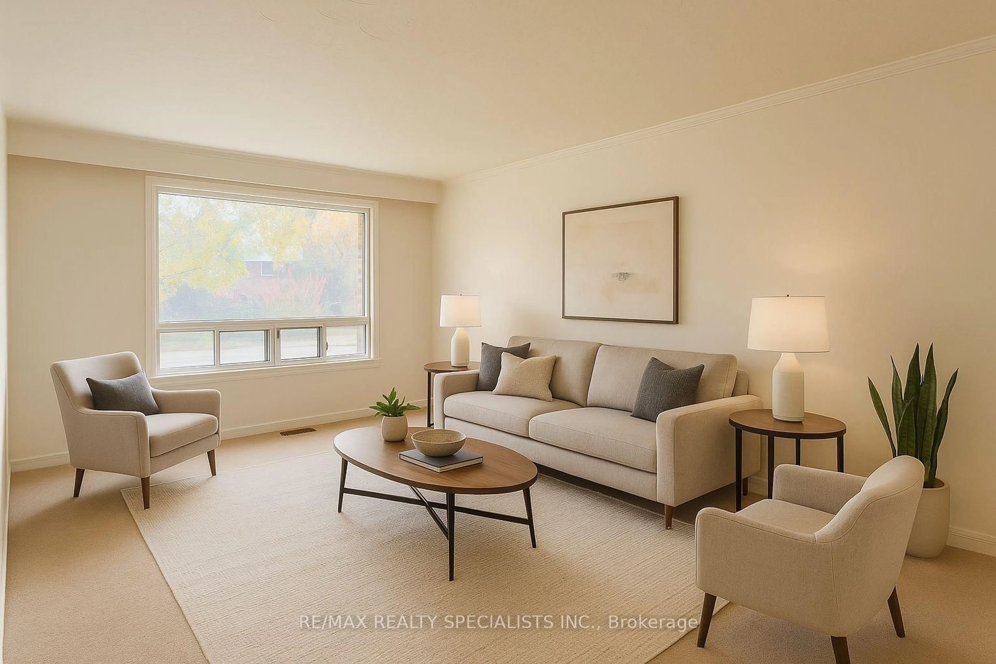 Living room with furniture, unknown for 58 Inverdon Rd, Toronto Ontario M9C 4L8