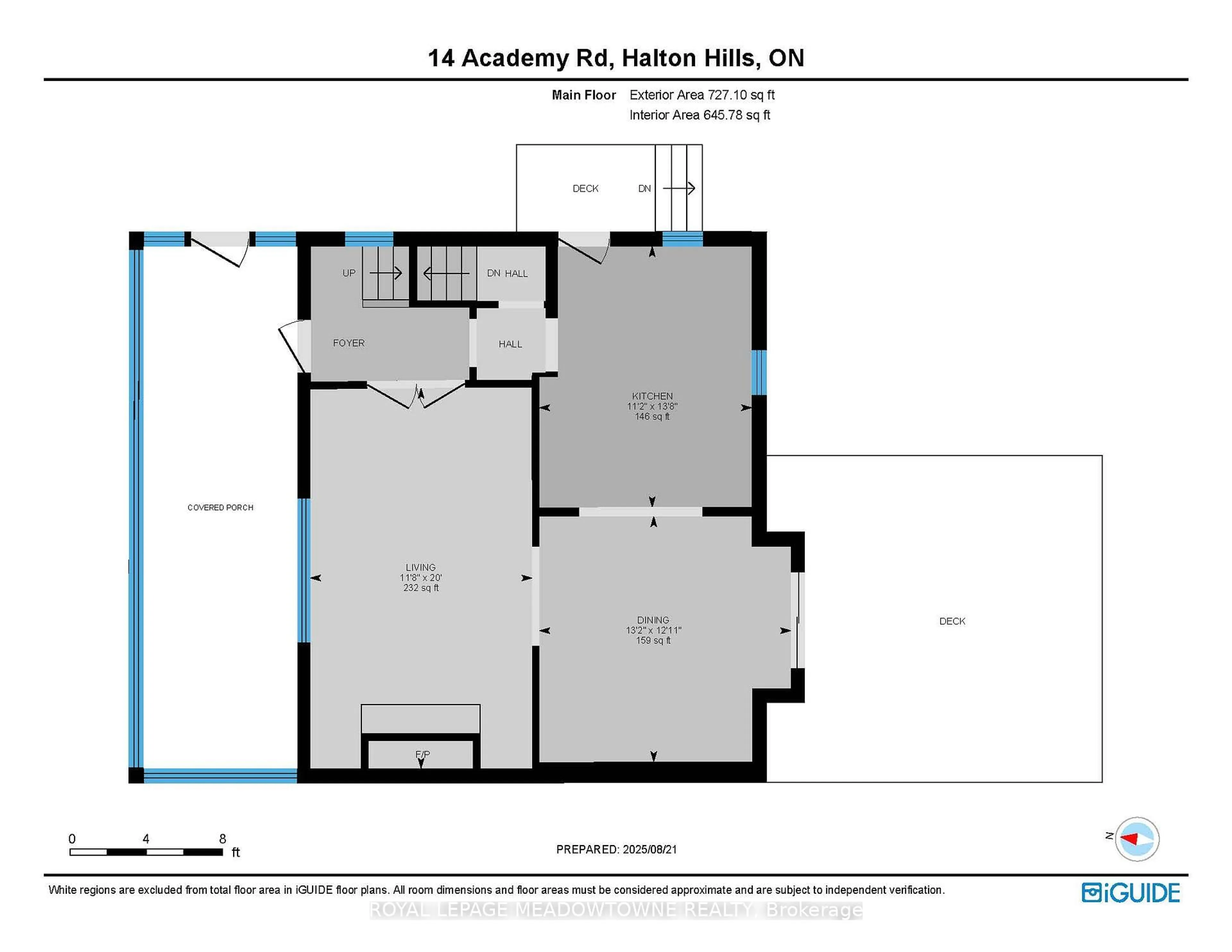 Floor plan for 14 Academy Rd, Halton Hills Ontario L7G 3N8