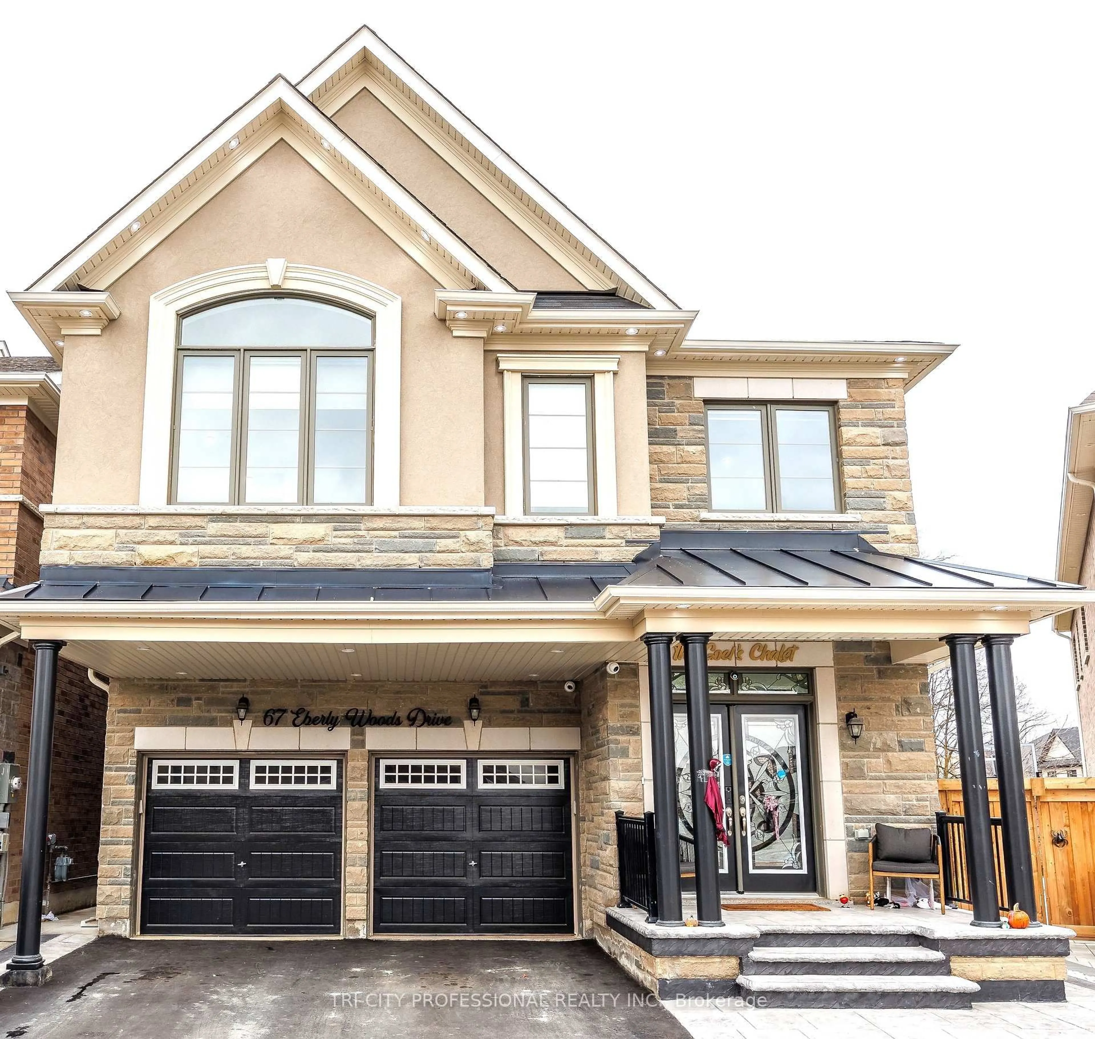 Home with brick exterior material, street for 67 Eberly Woods Dr, Caledon Ontario L7C 4J3