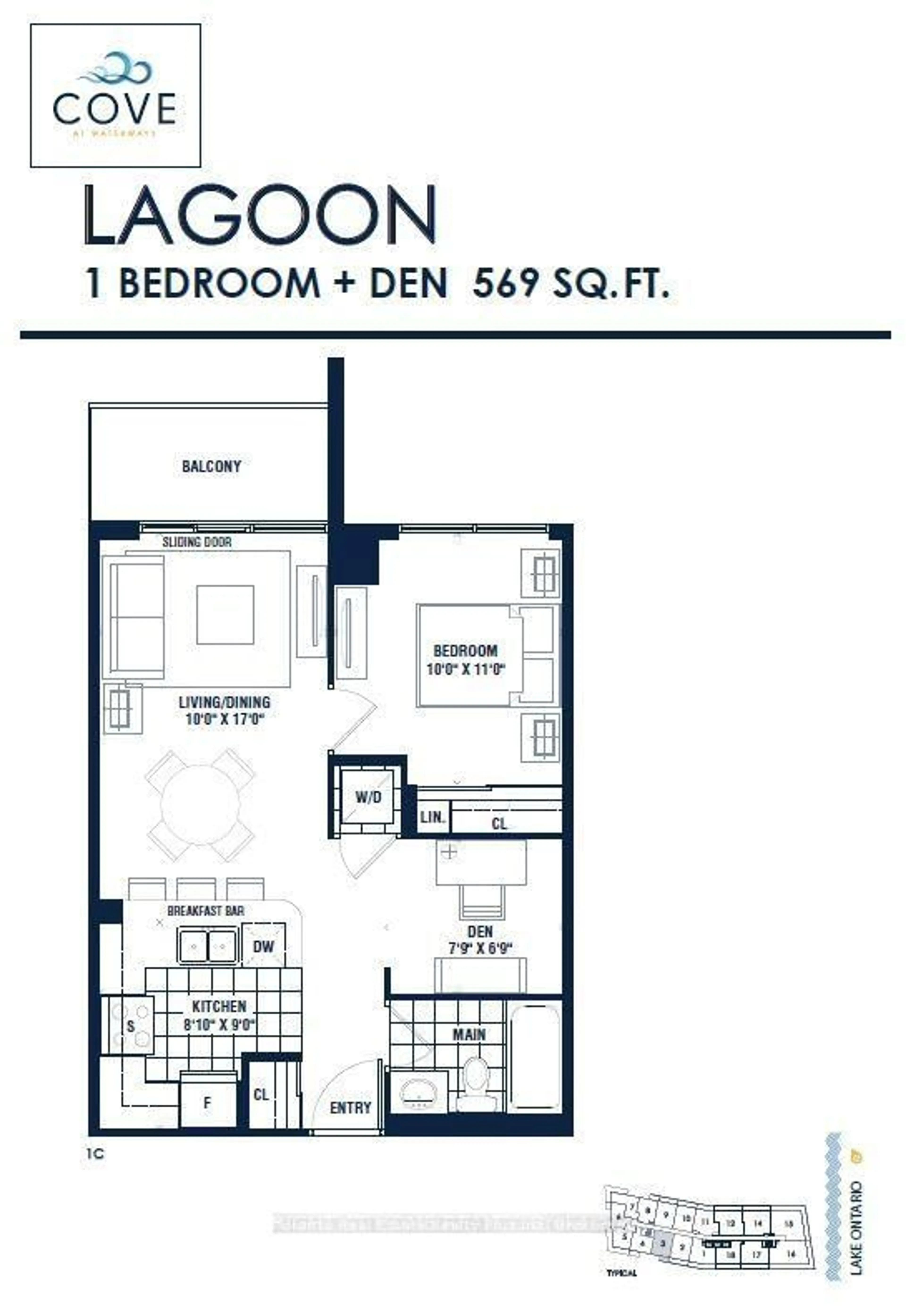 Floor plan for 39 Annie Craig Dr #403, Toronto Ontario M8V 0H1