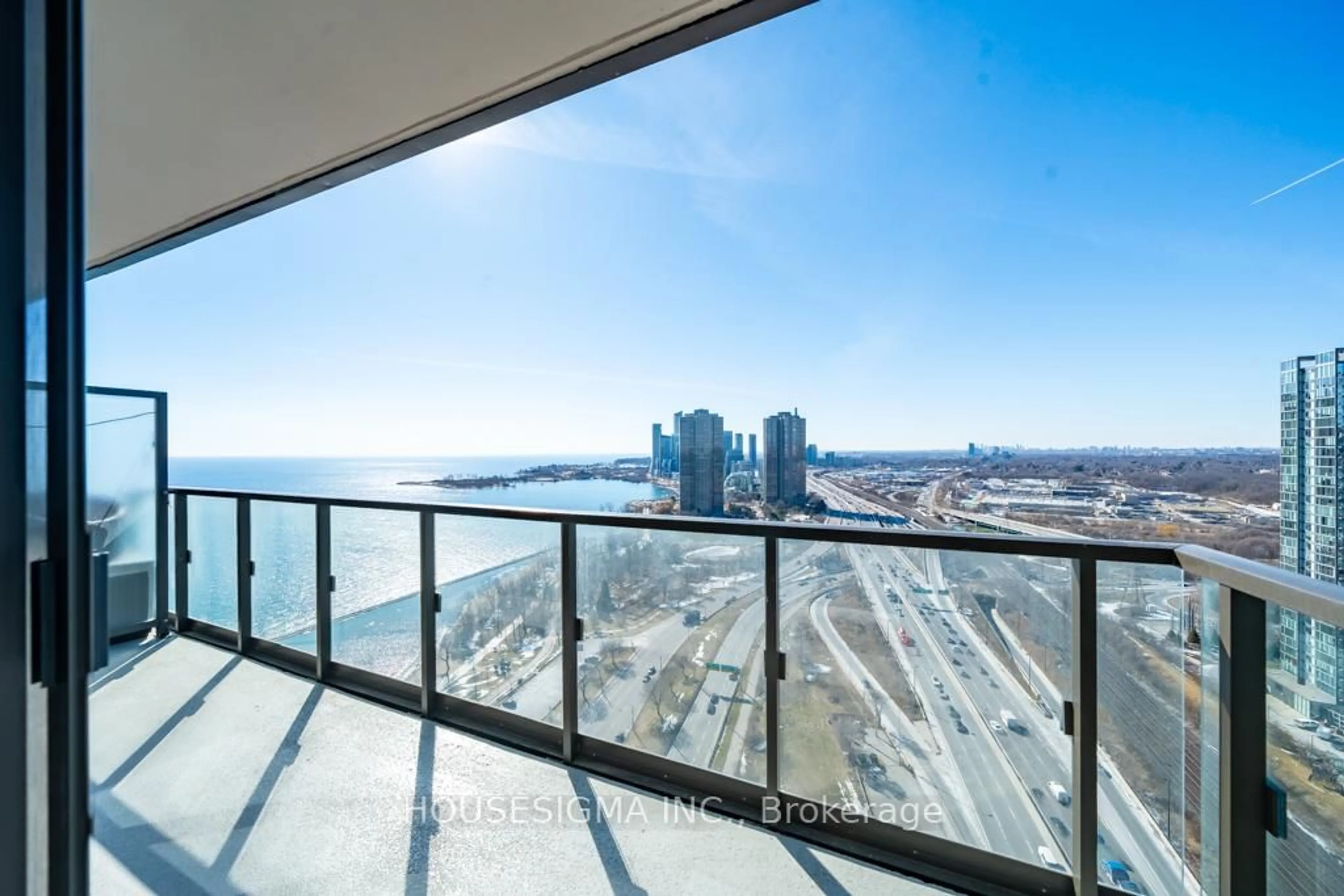 Balcony in the apartment, water/lake/river/ocean view for 1928 Lake Shore Blvd #2512, Toronto Ontario M6S 0B1
