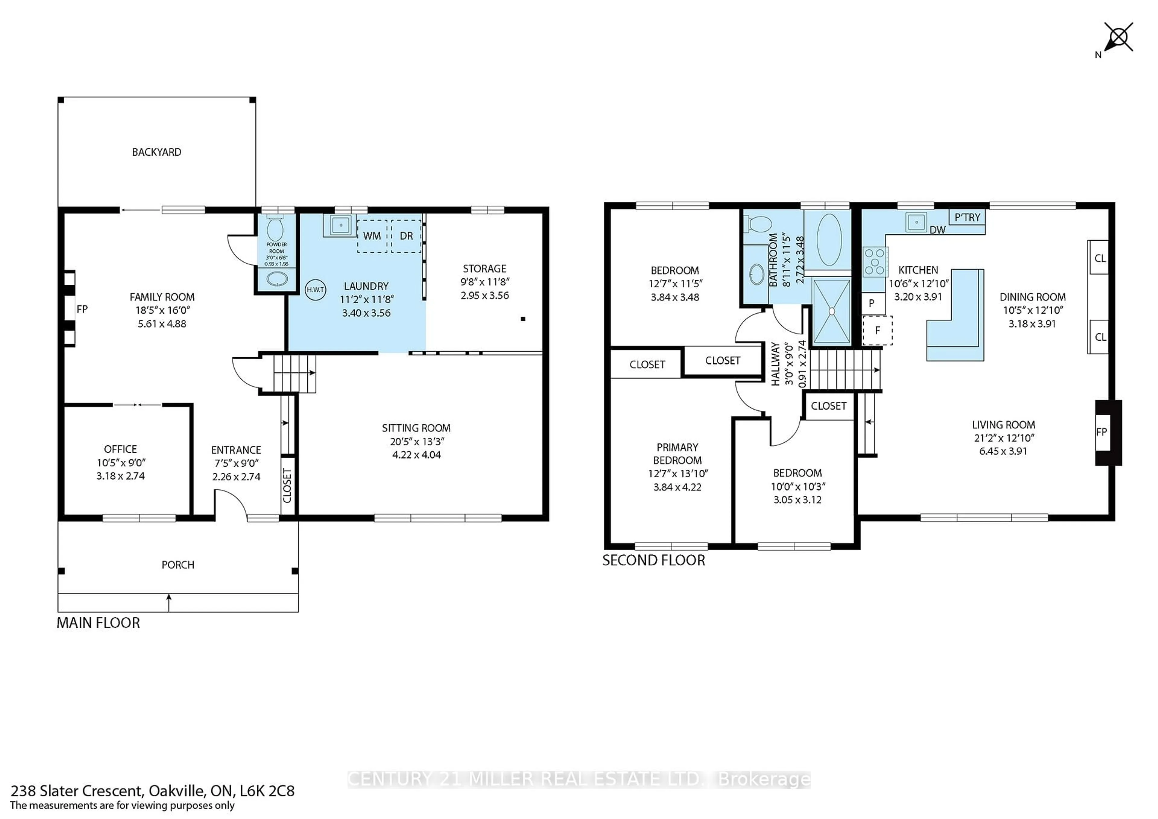 Floor plan for 238 Slater Cres, Oakville Ontario L6K 2C8