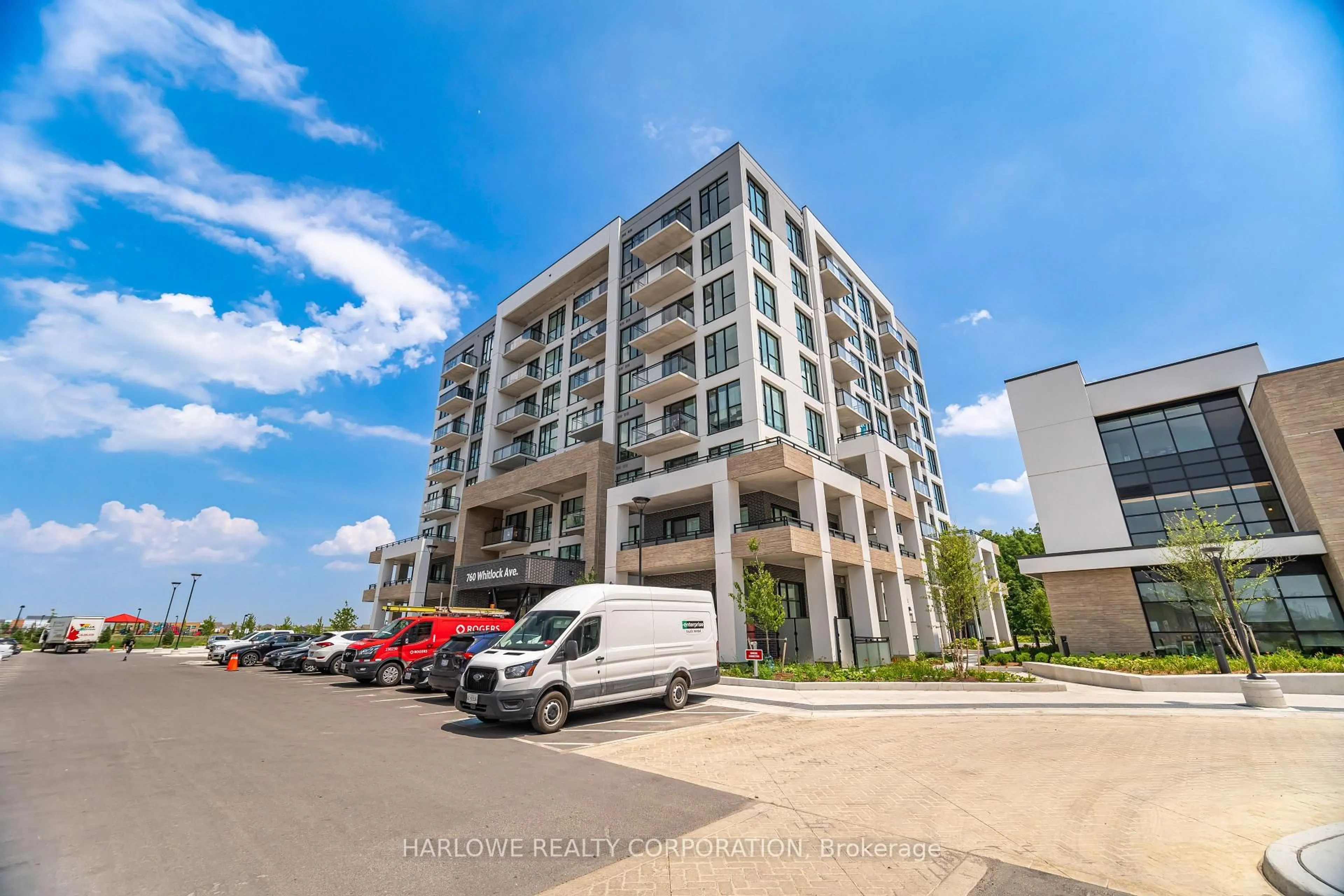 A pic from outside/outdoor area/front of a property/back of a property/a pic from drone, building for 760 Whitlock Ave #606, Milton Ontario L9E 1S2