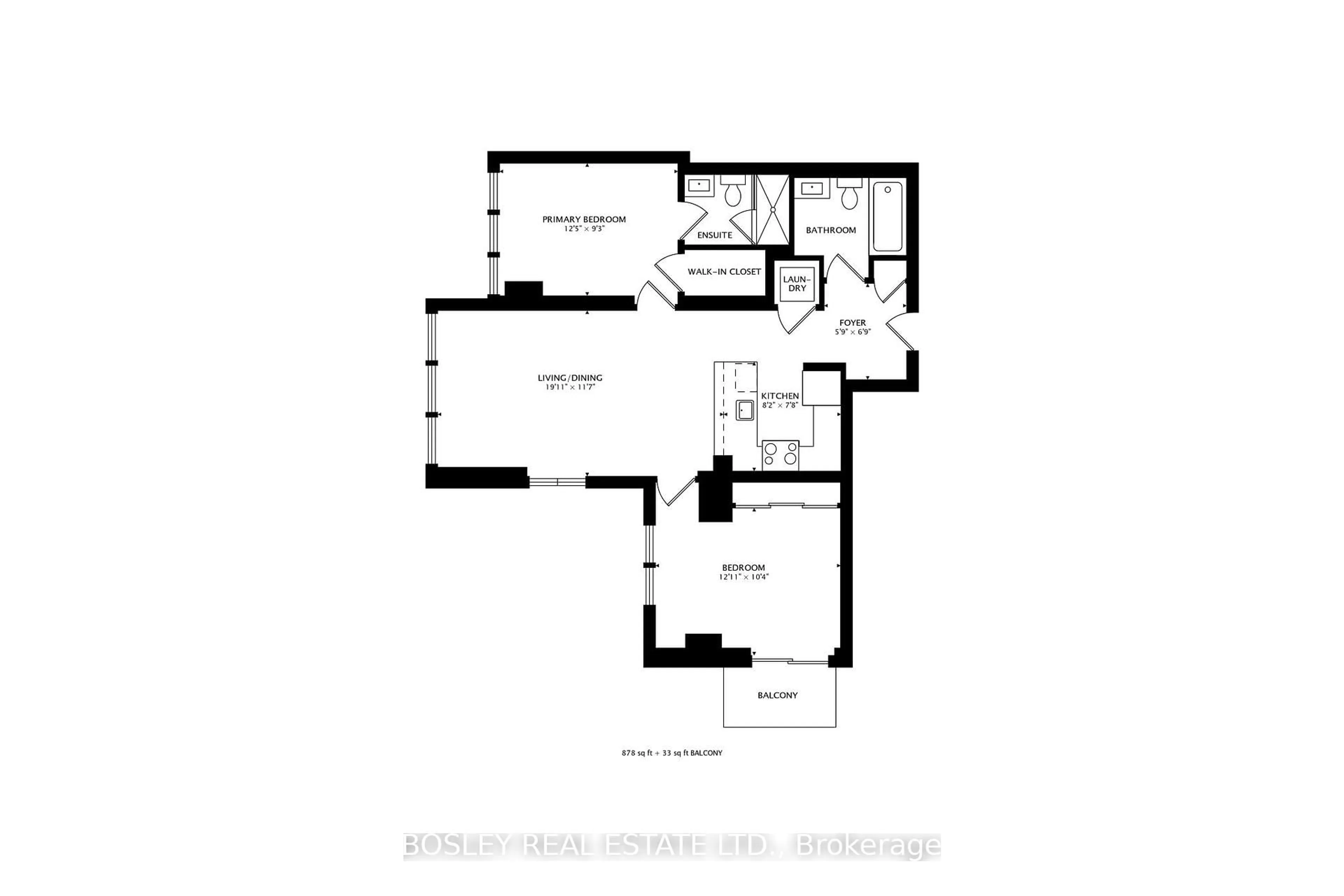 Floor plan for 15 Viking Lane #3402, Toronto Ontario M9B 0A4
