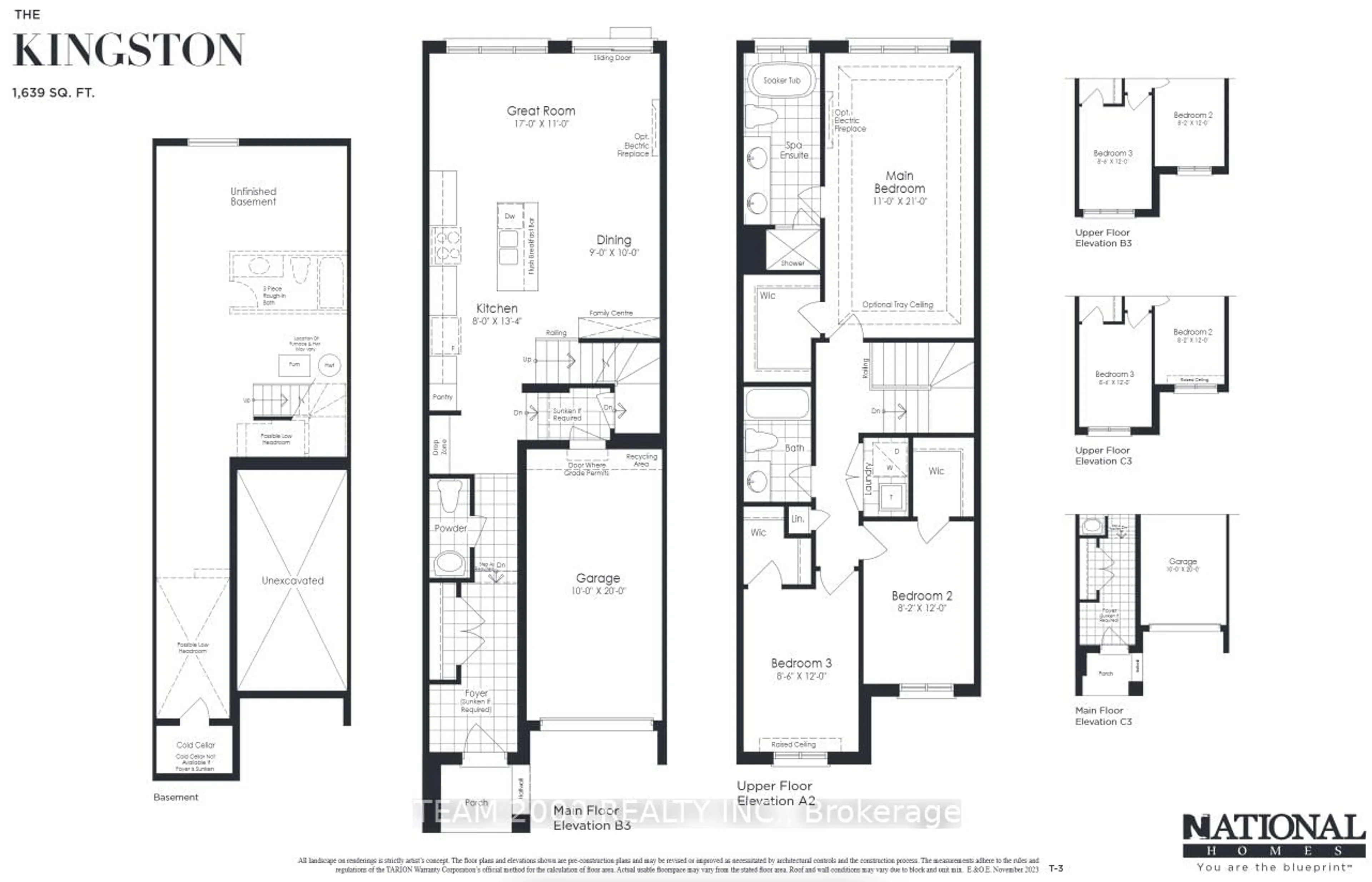 Floor plan for 1382 Blueprint Common, Burlington Ontario L7P 0V8