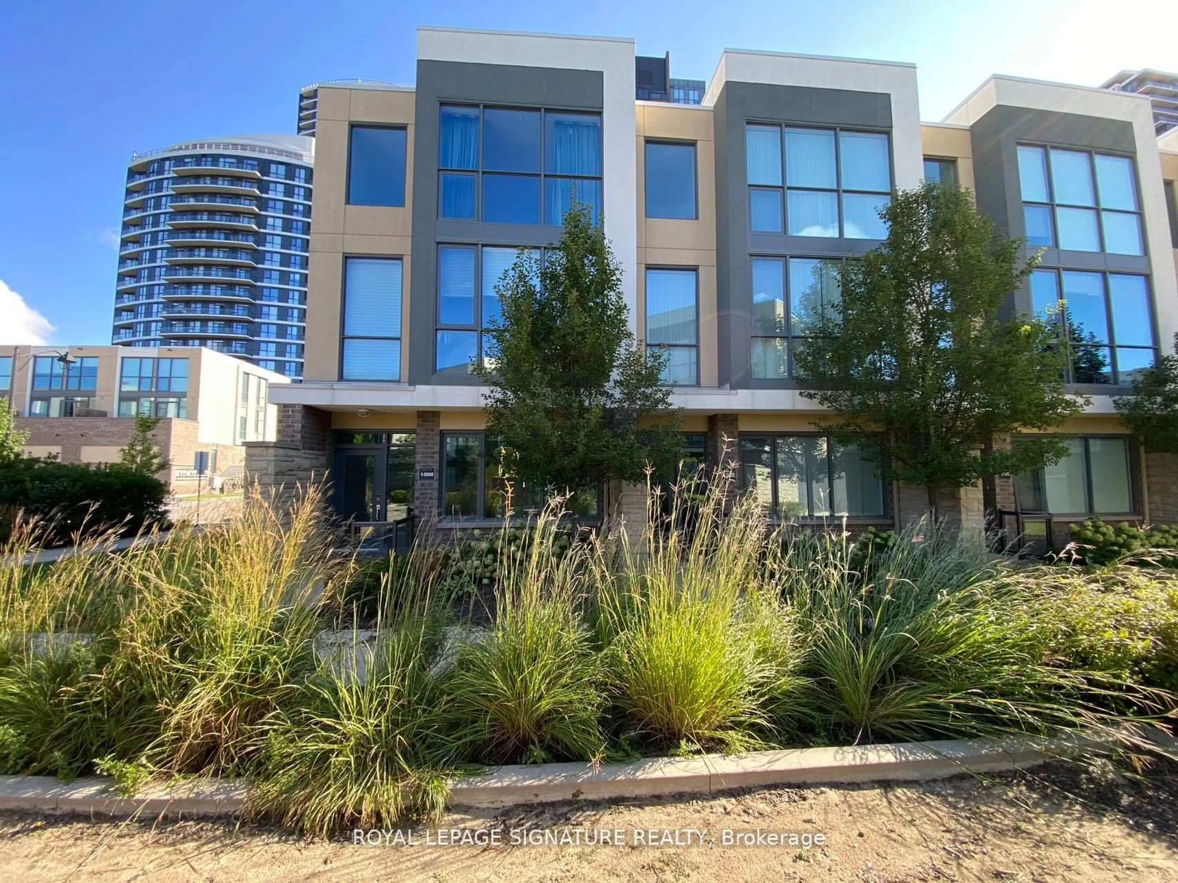 A pic from outside/outdoor area/front of a property/back of a property/a pic from drone, building for 5040 Four Springs Ave #1, Mississauga Ontario L5R 0E9