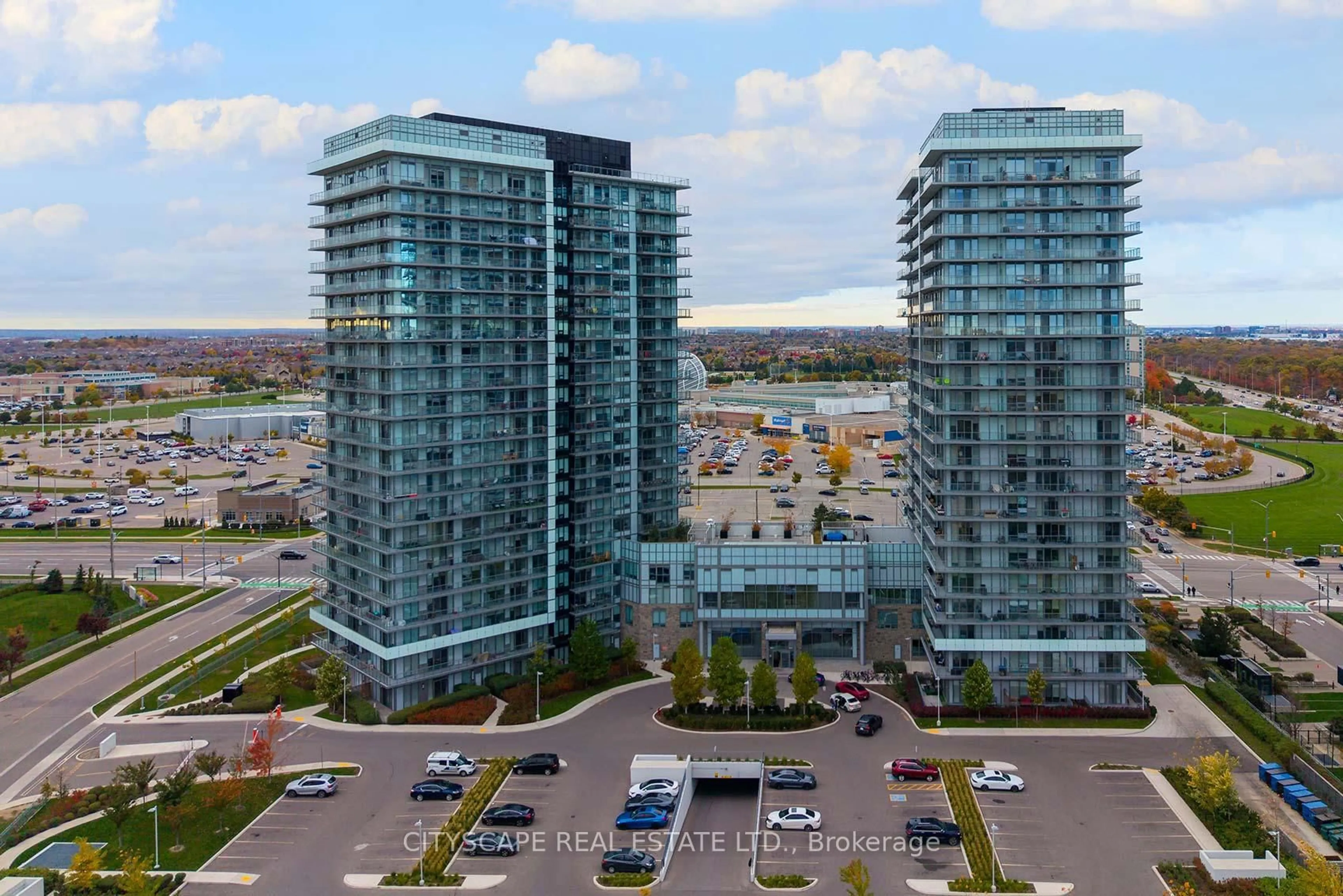 A pic from outside/outdoor area/front of a property/back of a property/a pic from drone, city buildings view from balcony for 4655 Metcalfe Ave #1804, Mississauga Ontario L5M 0Z7