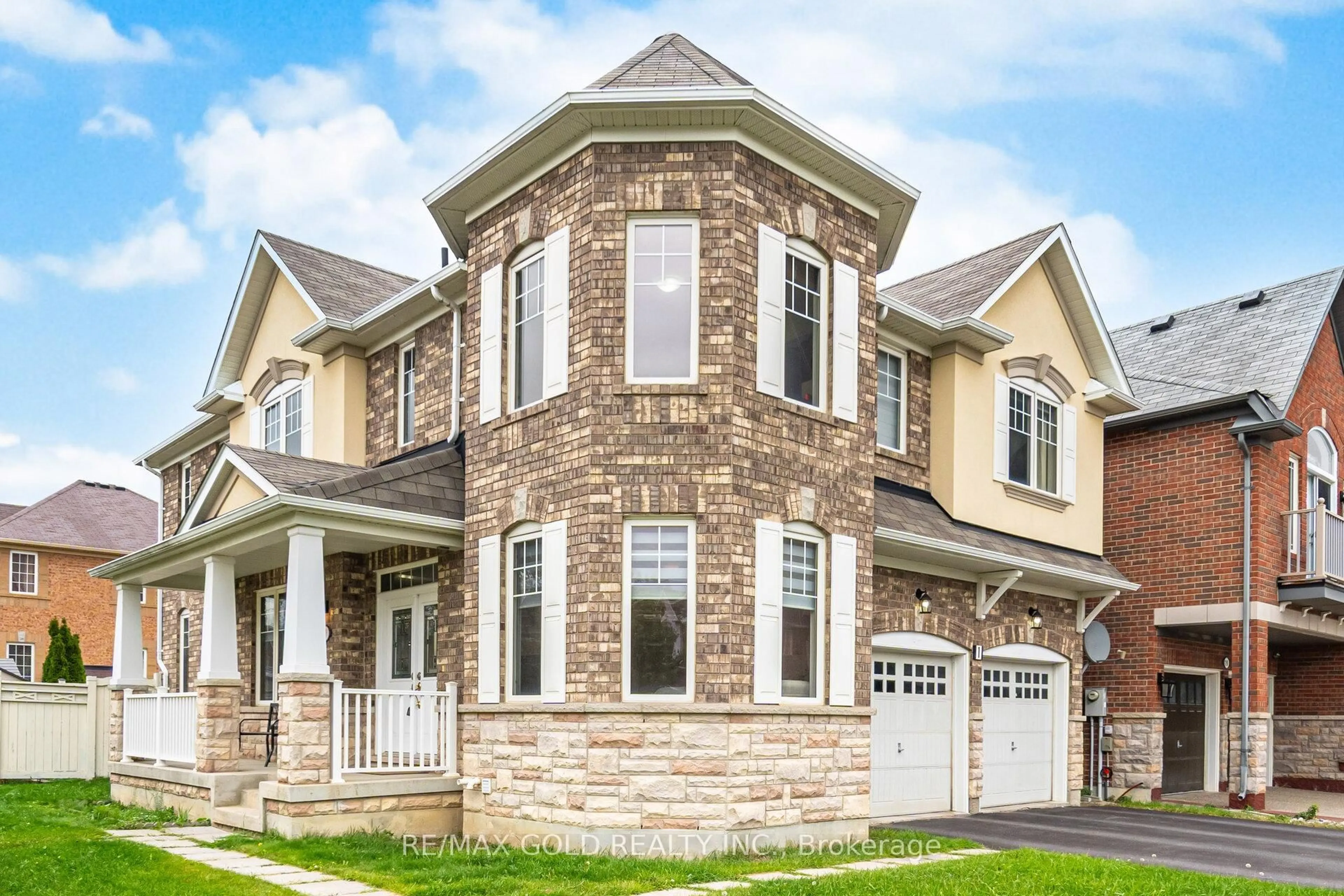 Home with brick exterior material, street for 1 Restless Gate, Brampton Ontario L6P 3C4