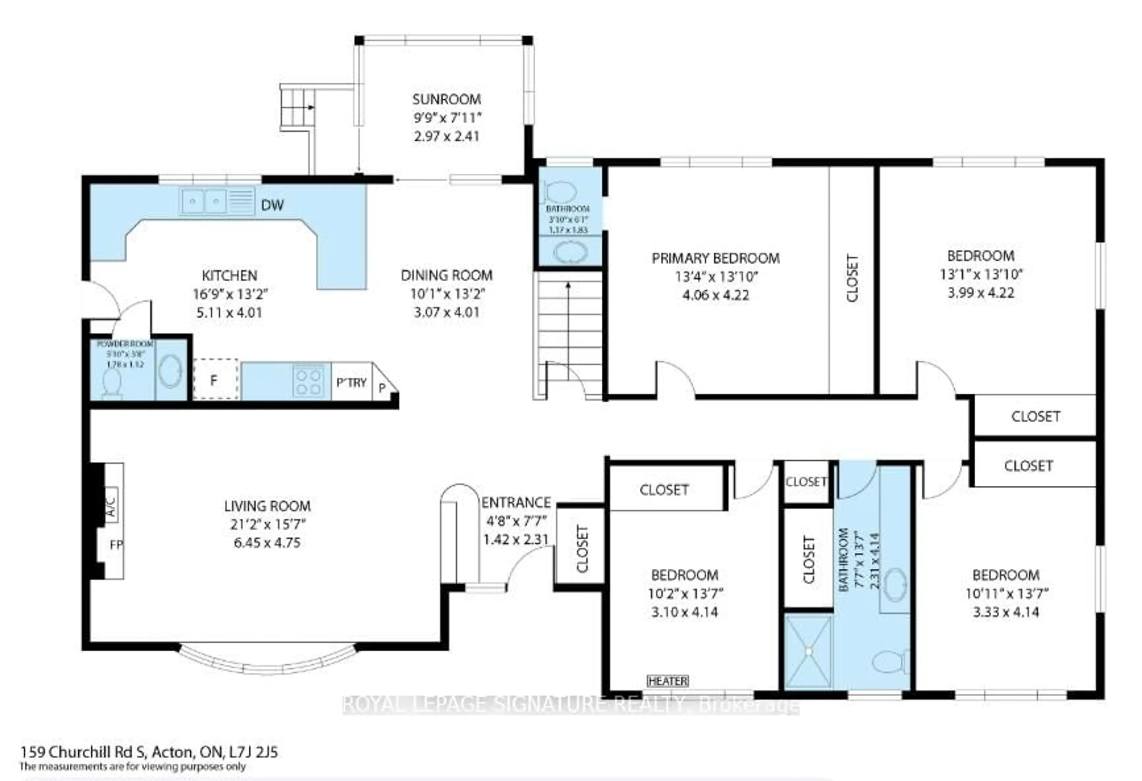 Floor plan for 159 Churchill Rd, Halton Hills Ontario L7J 2J5
