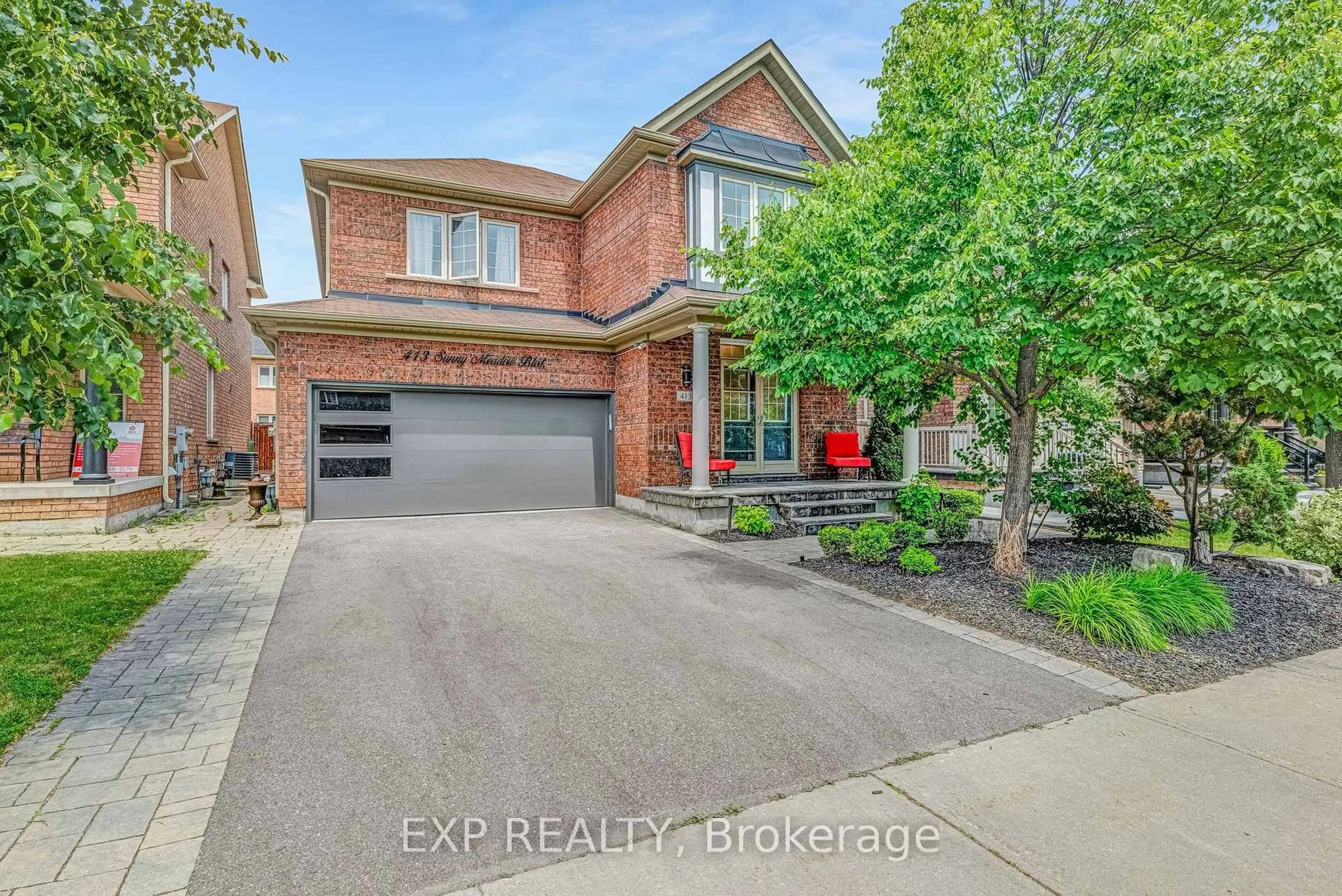 Home with brick exterior material, street for 413 Sunny Meadow Blvd, Brampton Ontario L6R 0L6