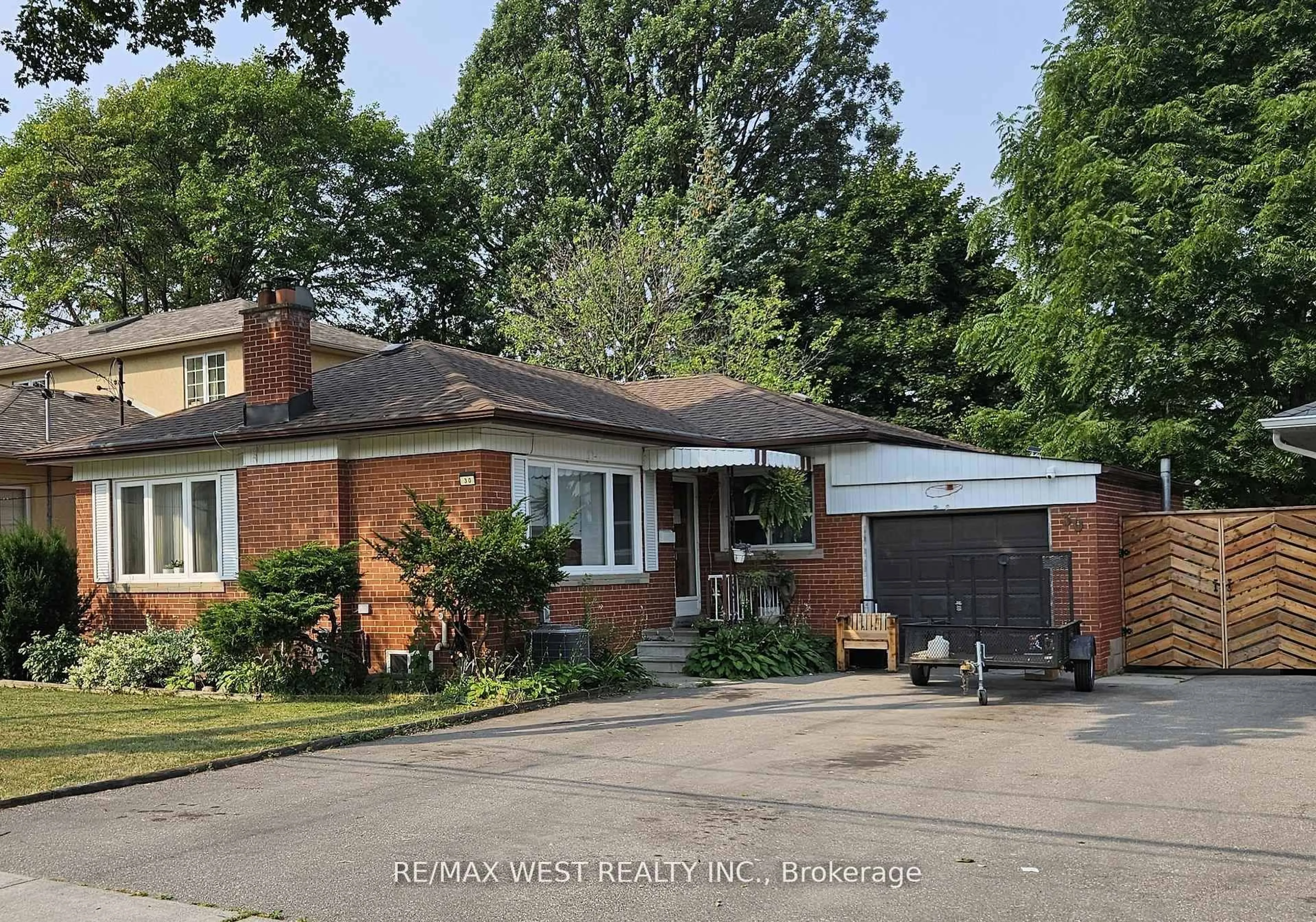 Home with brick exterior material, street for 30 Golfwood Hts, Toronto Ontario M9P 3M1