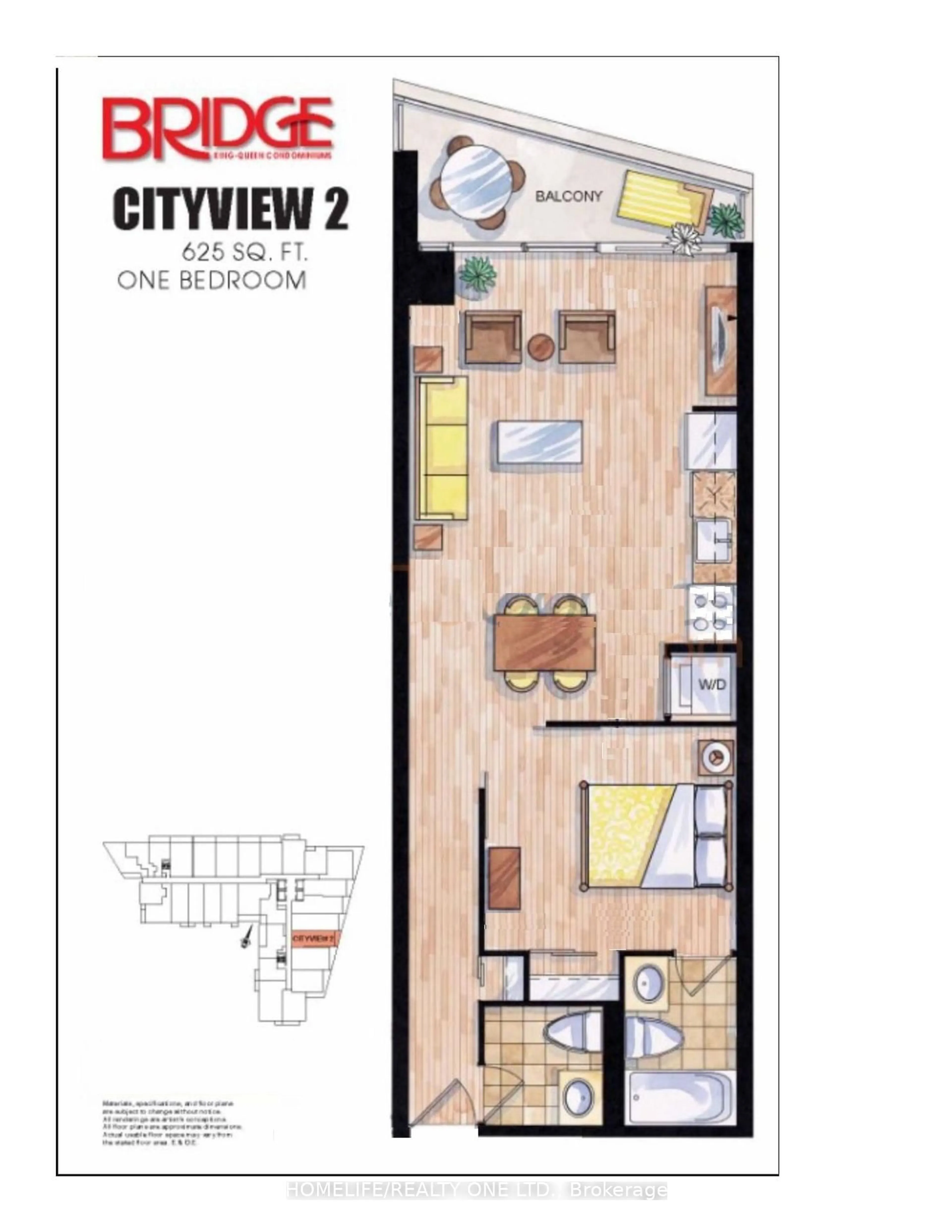 Floor plan for 38 Joe Shuster Way #2003, Toronto Ontario M6K 0A5