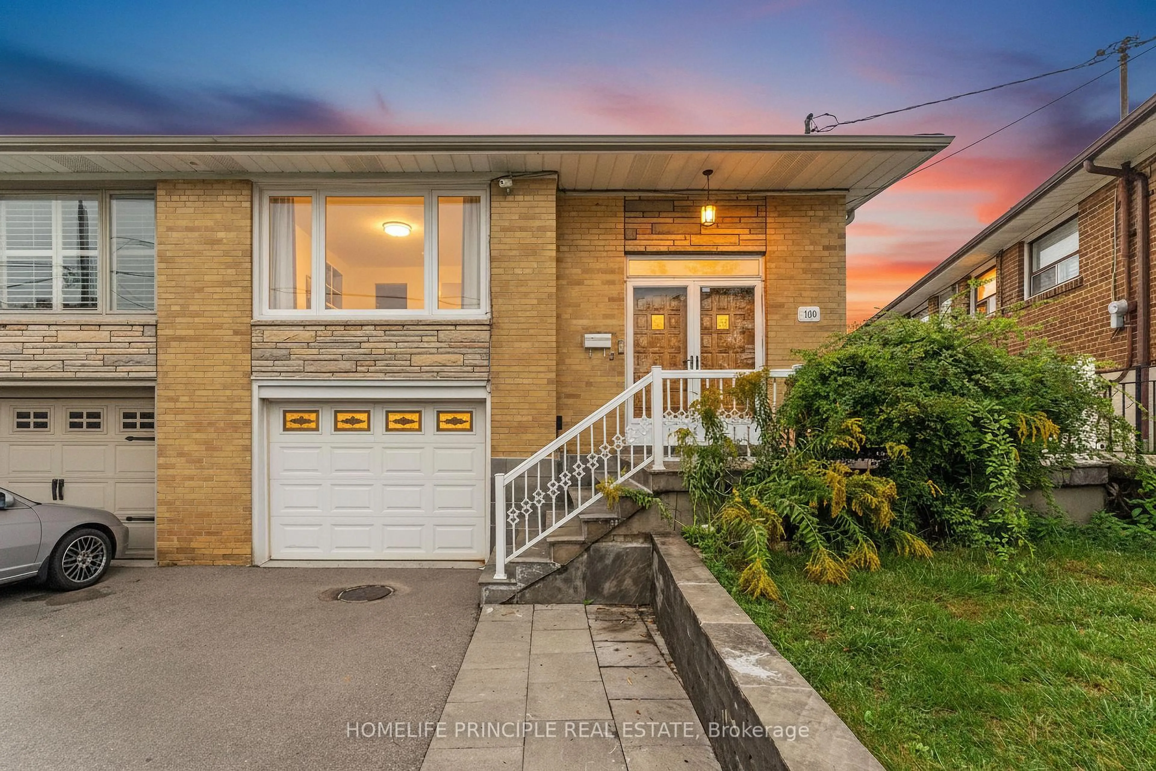 Home with brick exterior material, street for 100 Victory Dr, Toronto Ontario M3M 2J8