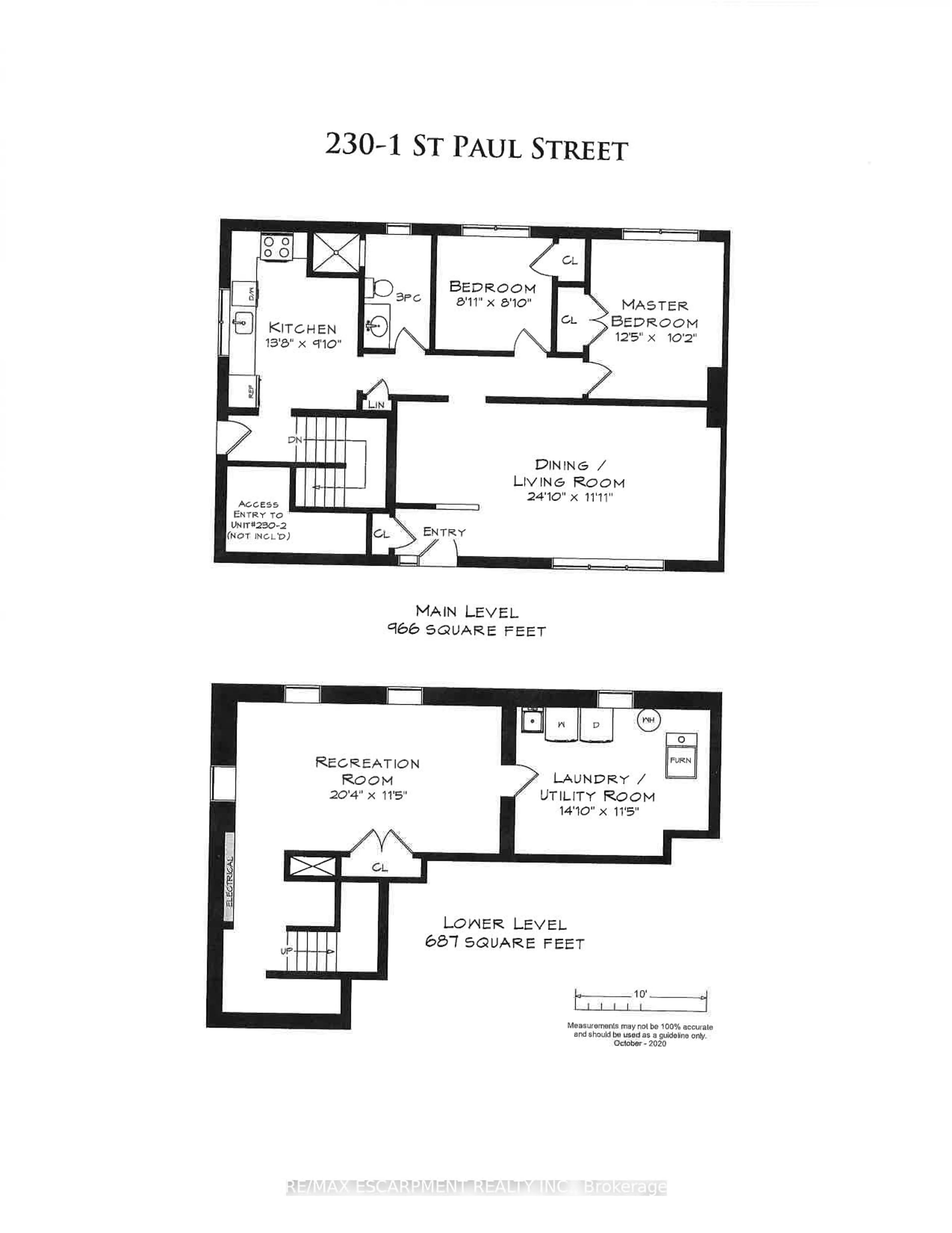 Floor plan for 232 St. Paul St, Burlington Ontario L7R 3J6