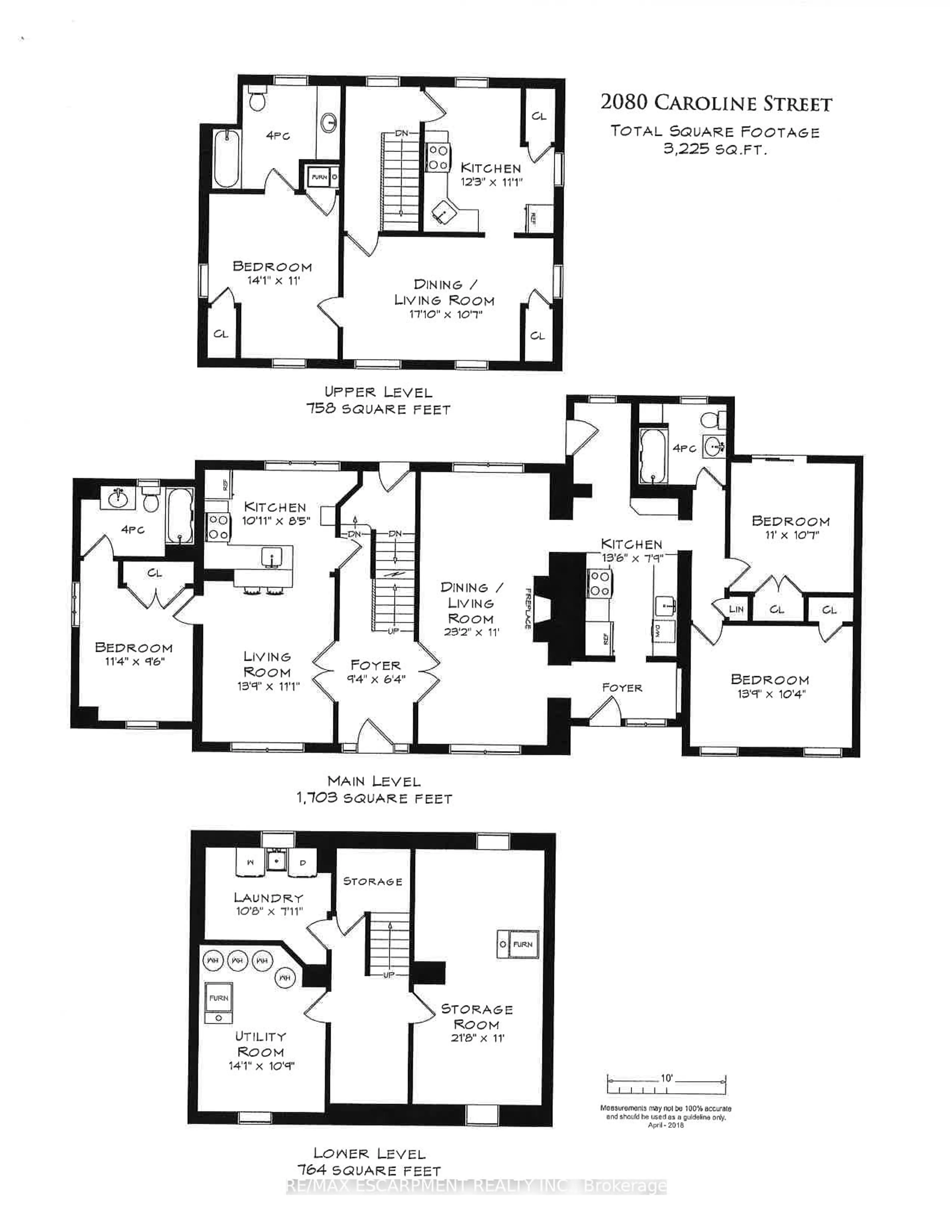 Floor plan for 2080 Caroline St, Burlington Ontario L7R 1L5
