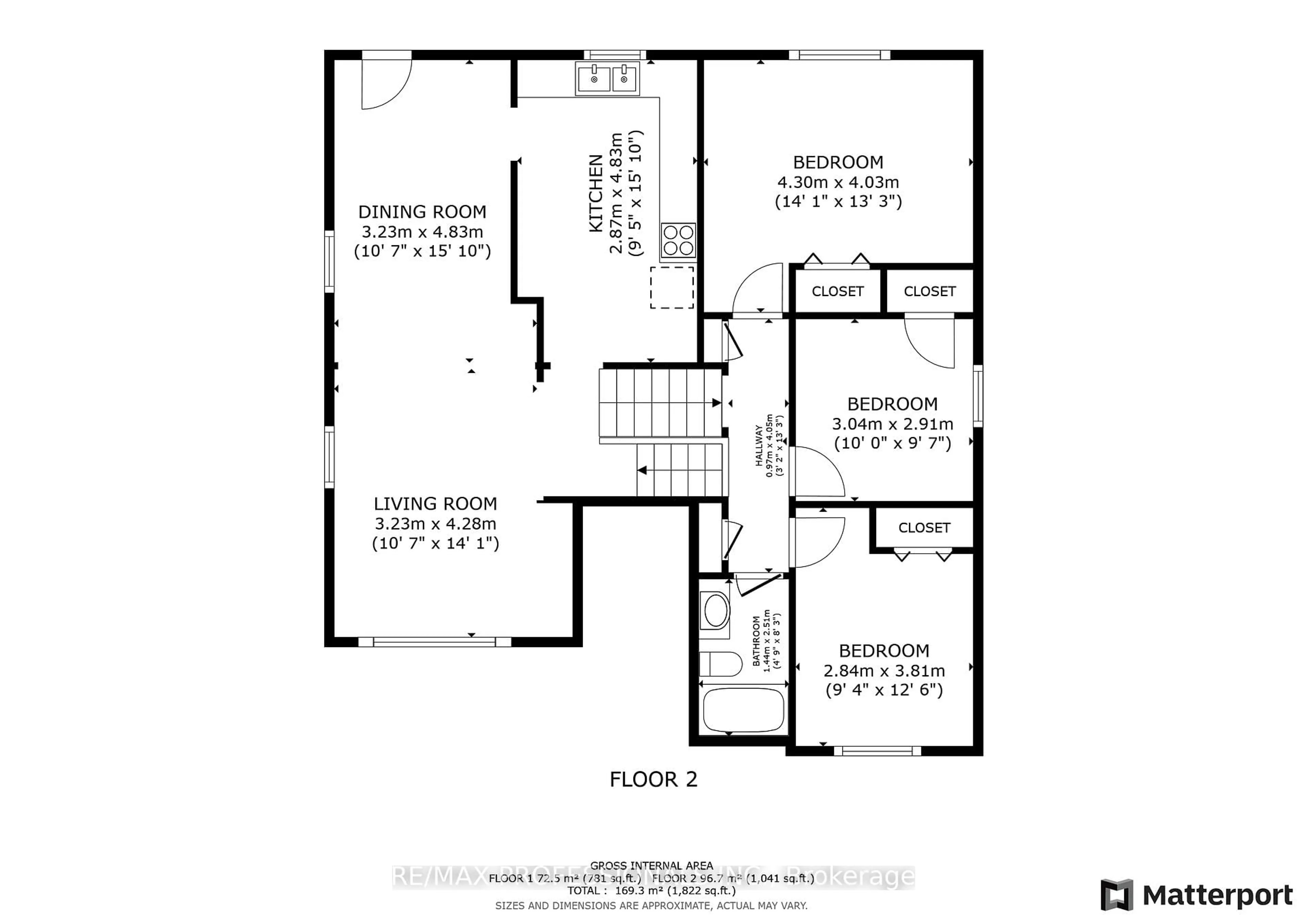 Floor plan for 281 Jeffcoat Dr, Toronto Ontario M9W 3E4