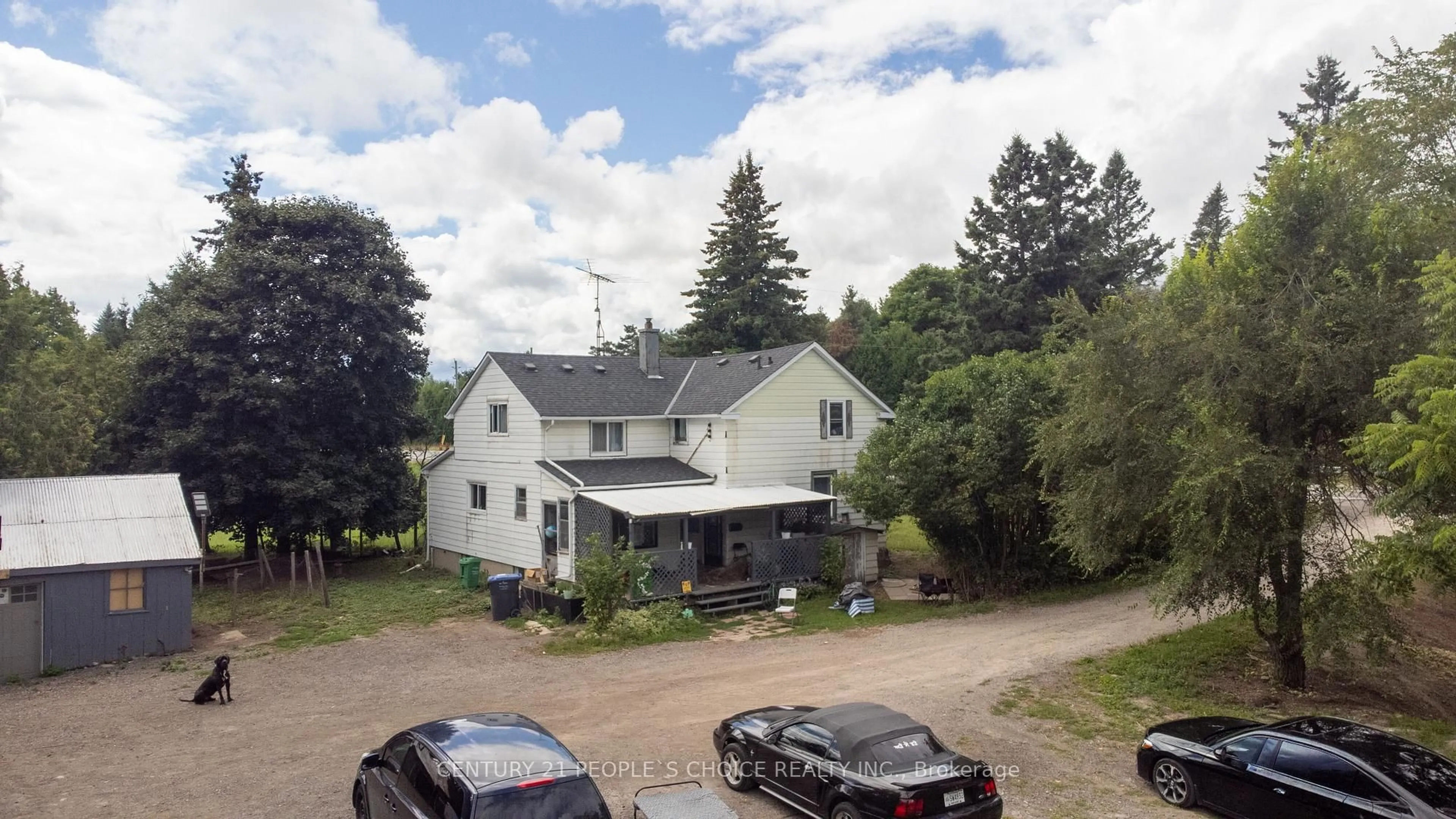 A pic from outside/outdoor area/front of a property/back of a property/a pic from drone, street for 4037 Charleston Sdrd, Caledon Ontario L7K 0P1