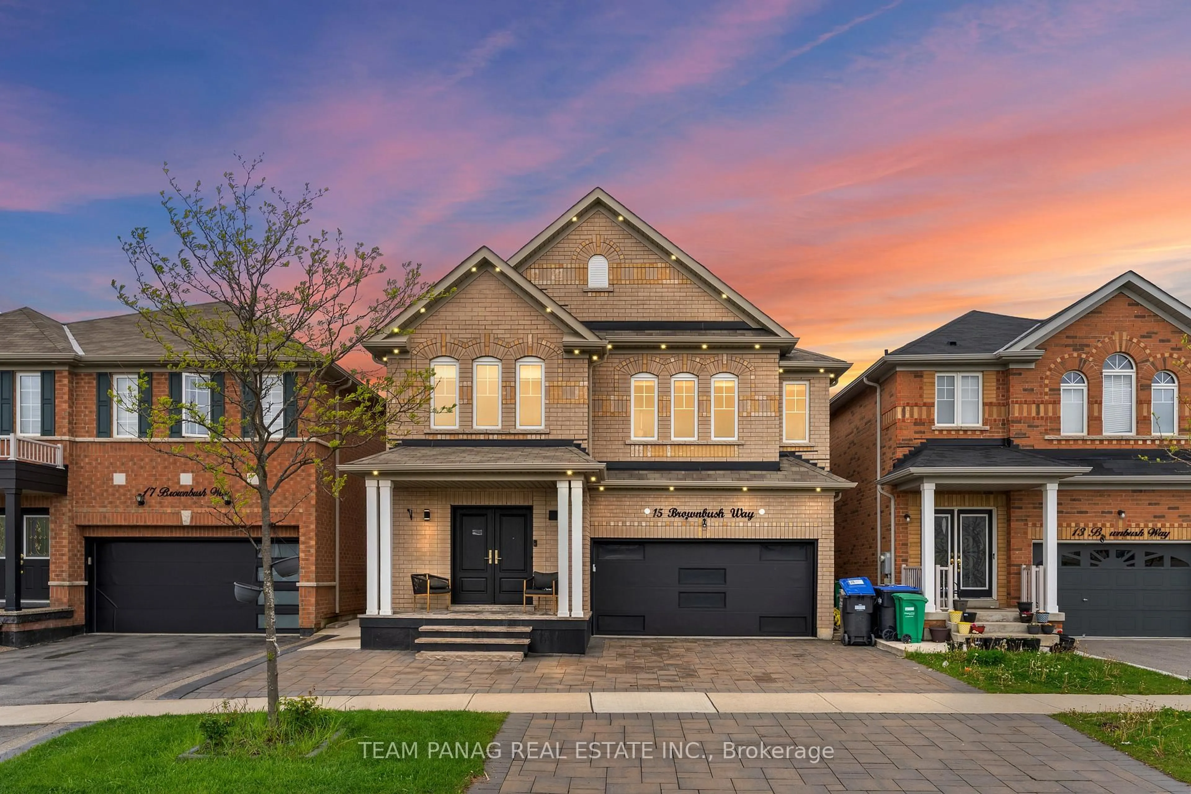 Home with brick exterior material, street for 15 Brownbush Way, Brampton Ontario L6R 3T9