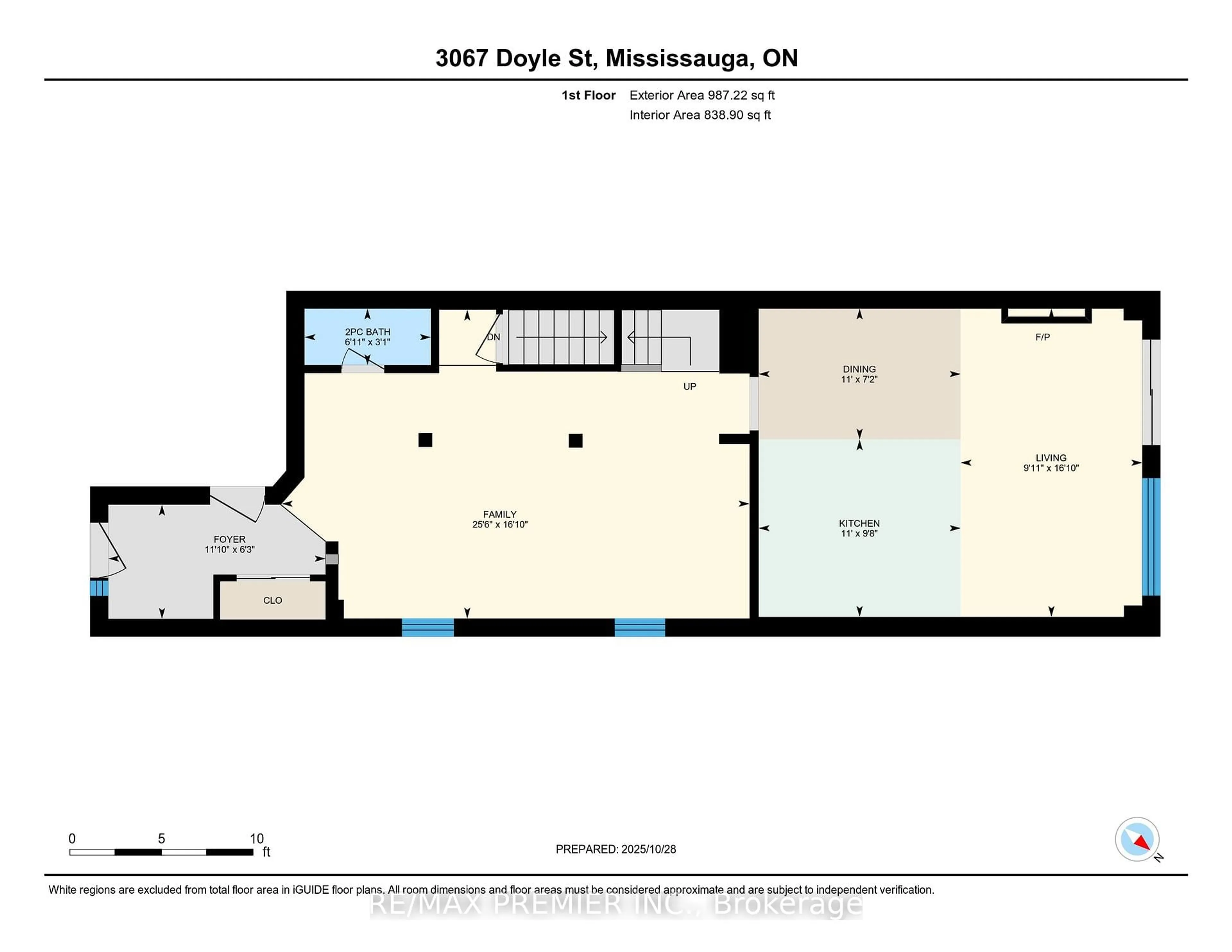 Floor plan for 3067 Doyle St, Mississauga Ontario L5M 0N3