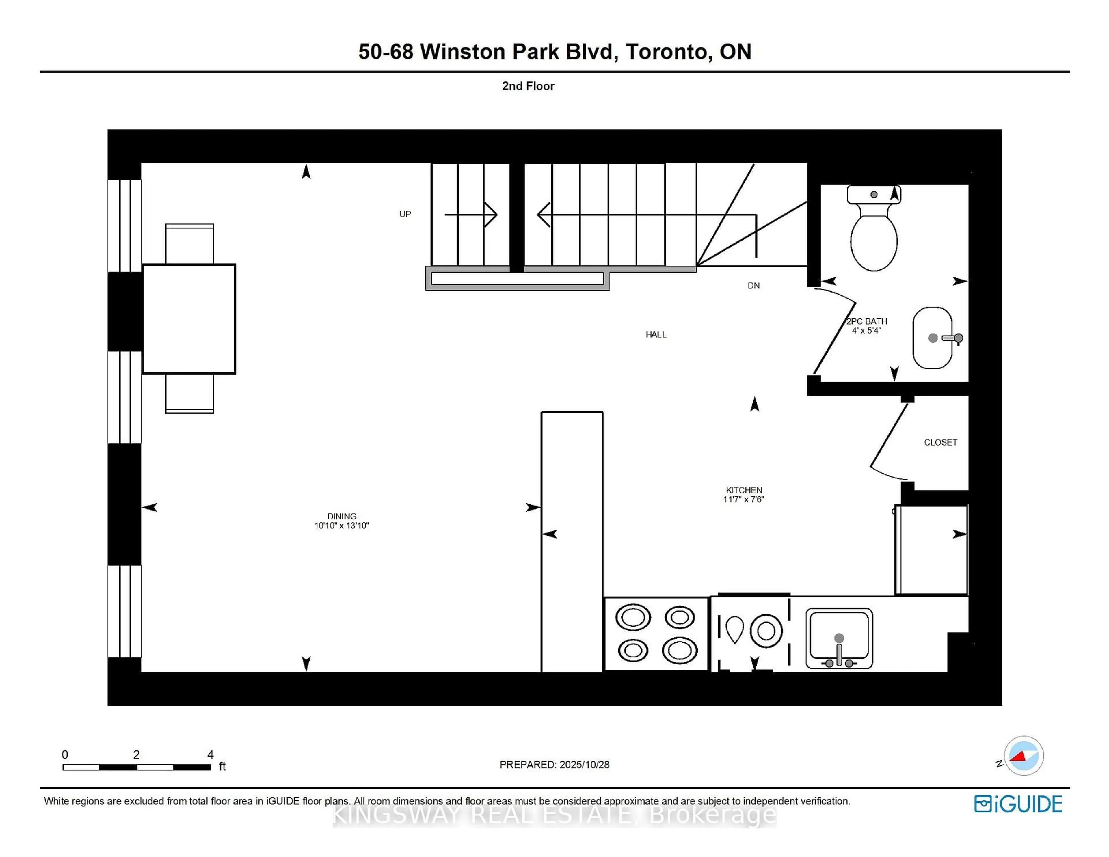 Floor plan for 68 Winston Park Blvd #50, Toronto Ontario M3K 1C3
