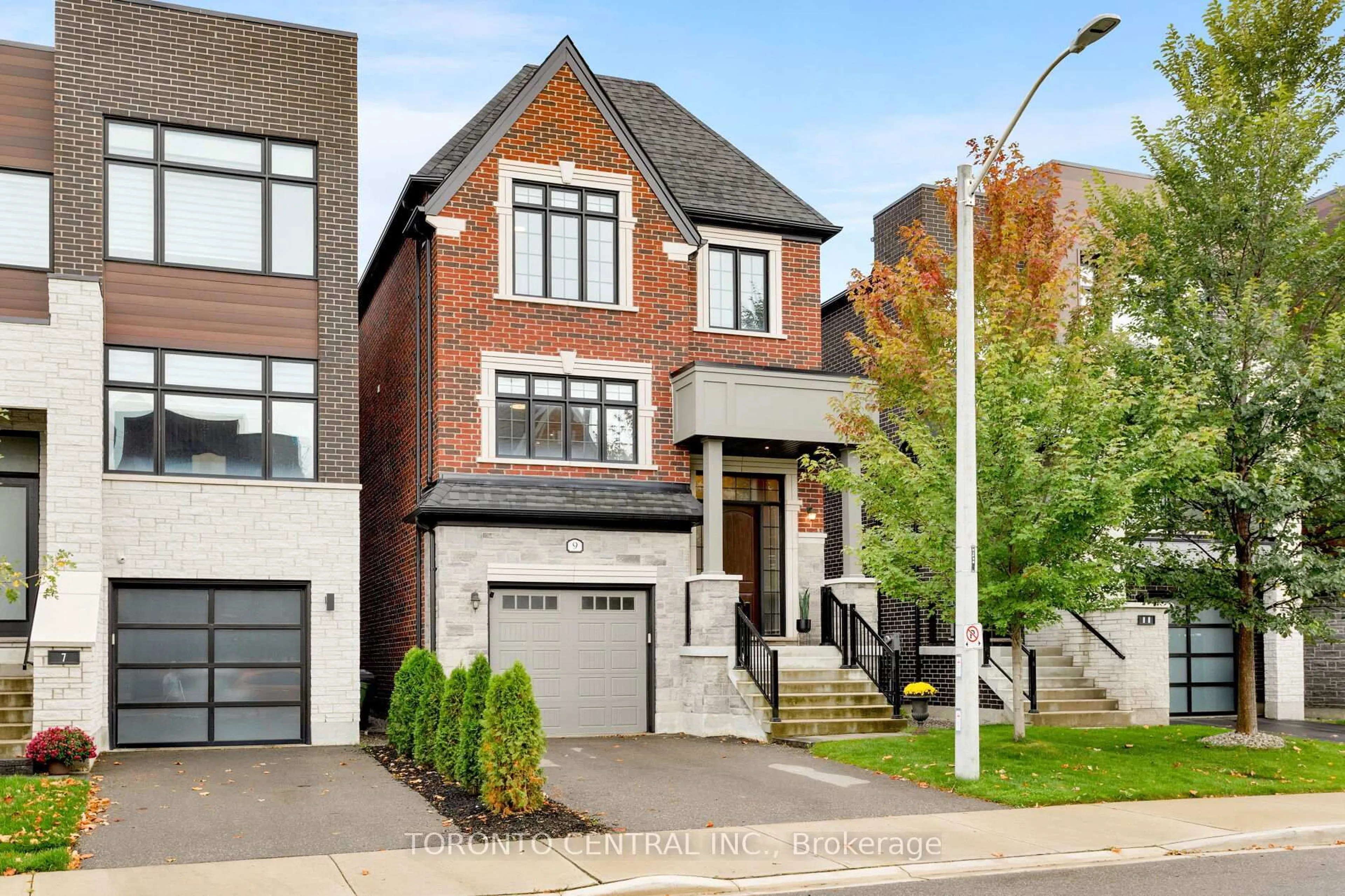 Home with brick exterior material, street for 9 Chimney Swift Crt, Toronto Ontario M9B 0C6