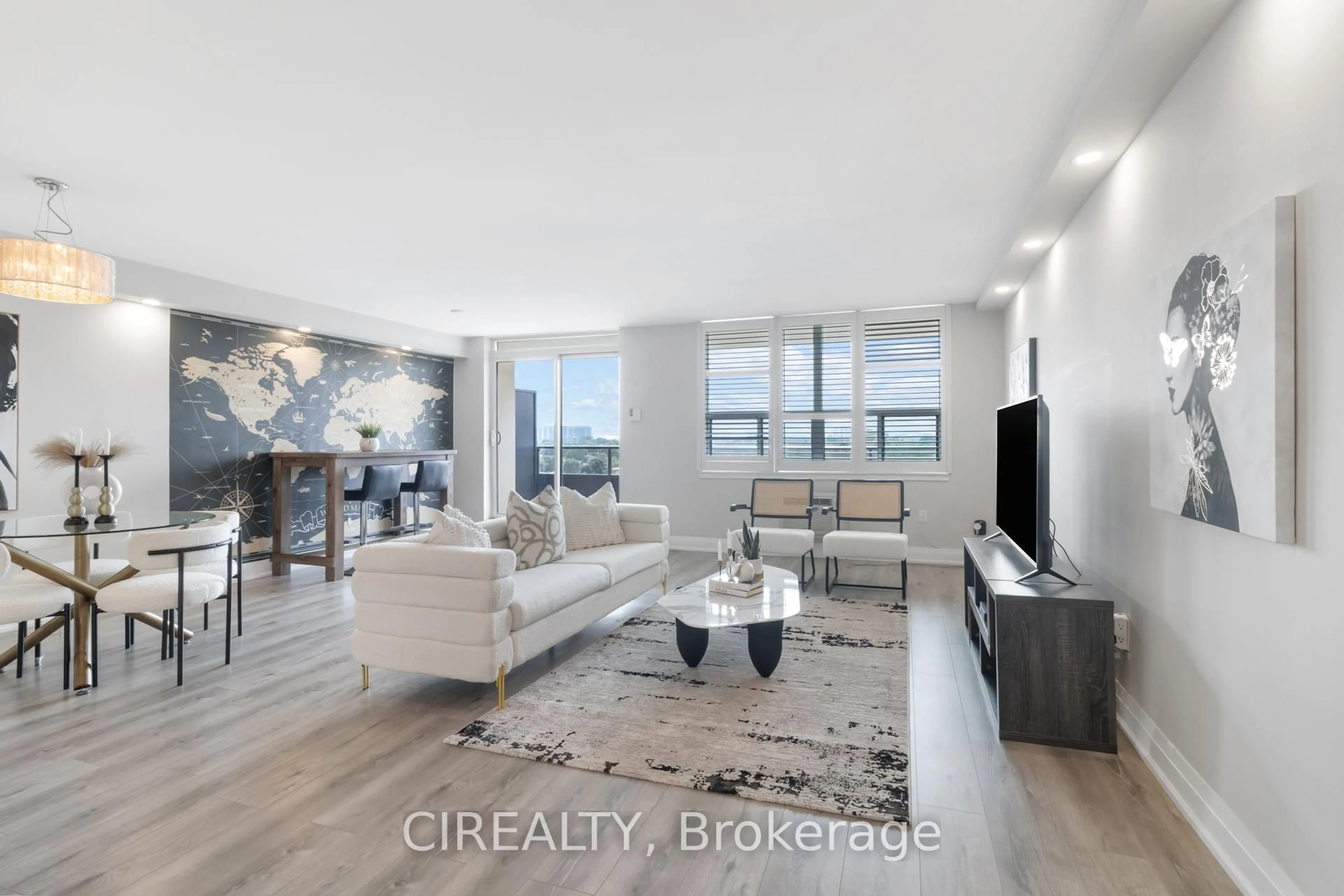 Living room with furniture, unknown for 511 The West Mall #709, Toronto Ontario M9C 1G5