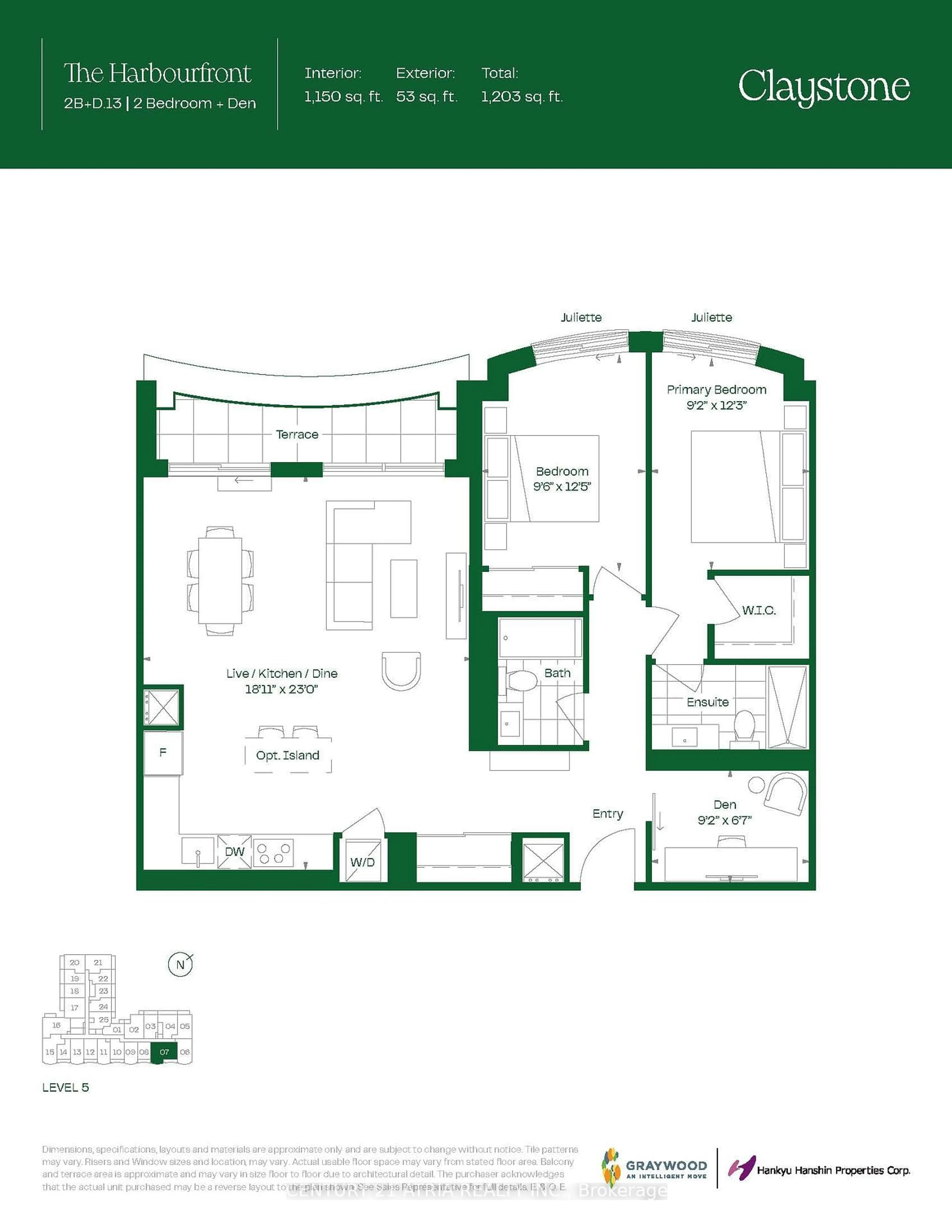 Floor plan for 2375 Lakeshore Rd #407, Oakville Ontario L6L 1H4