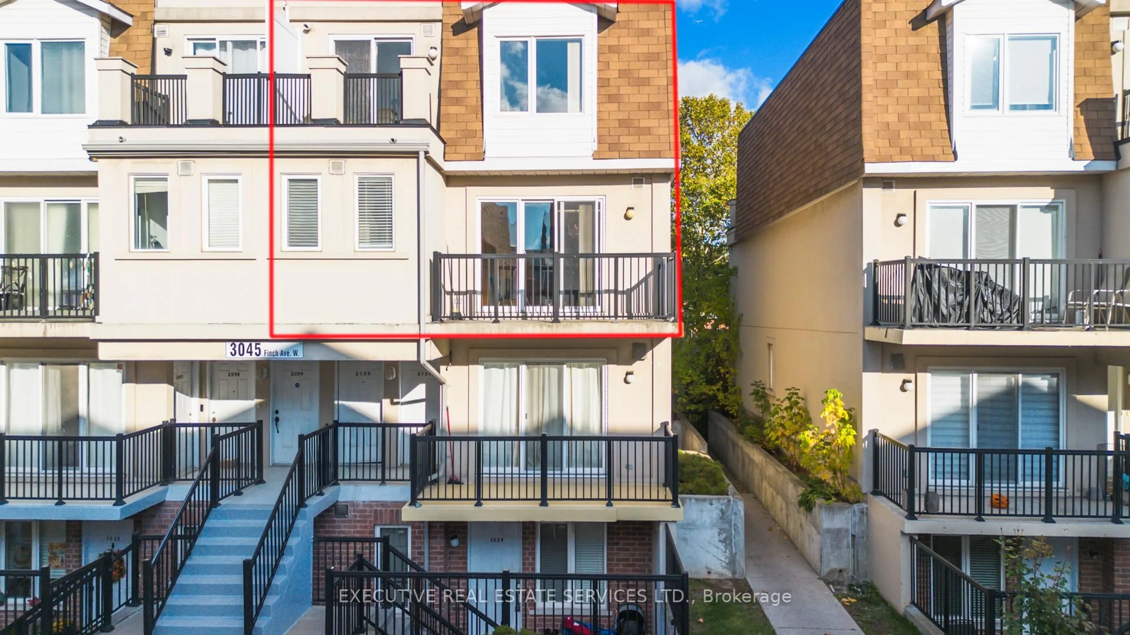 A pic from outside/outdoor area/front of a property/back of a property/a pic from drone, street for 3045 Finch Ave #2101, Toronto Ontario M9M 0A5