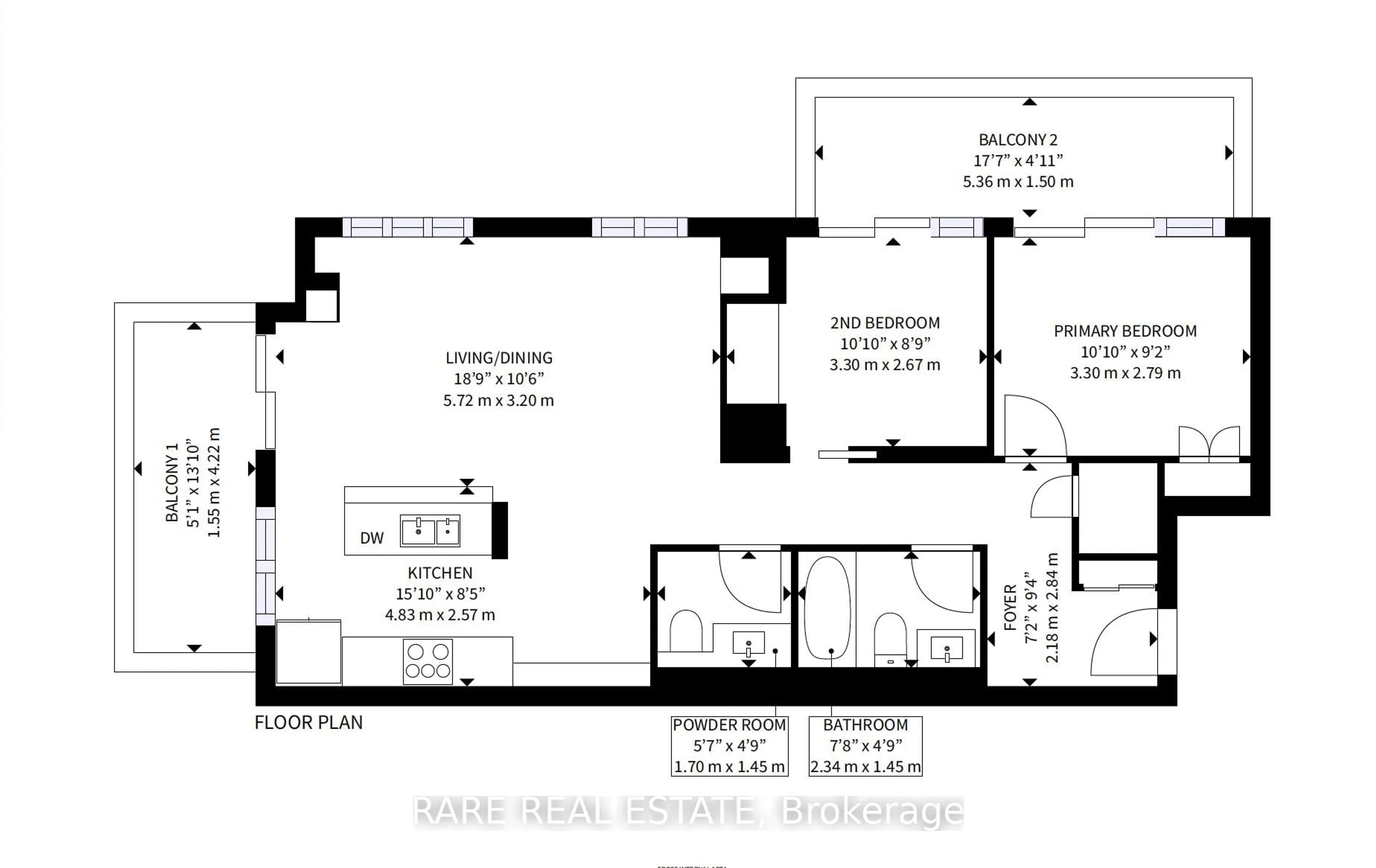 Floor plan for 2119 Lake Shore Blvd #703, Toronto Ontario M8V 4E8
