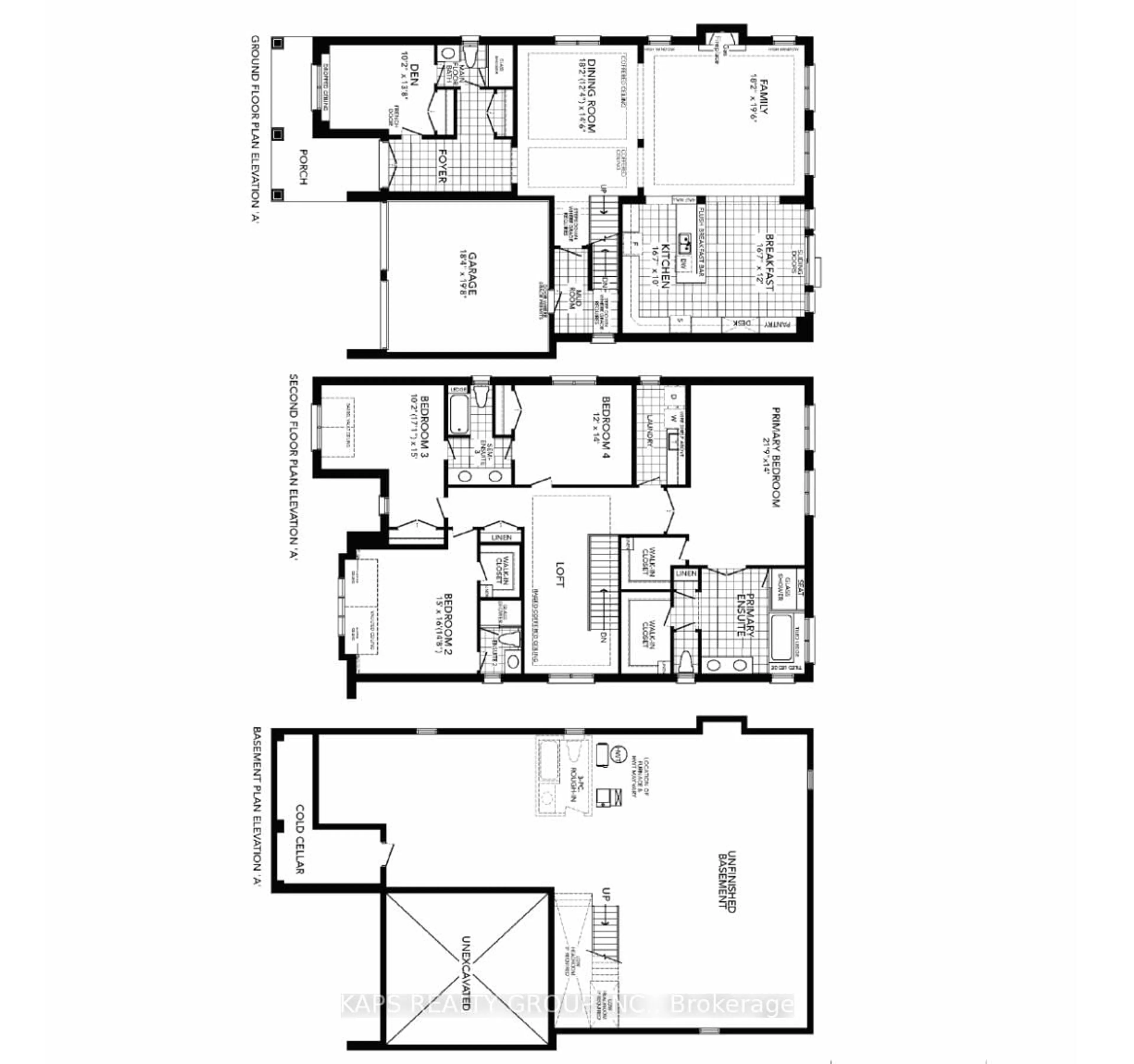 Floor plan for 85 Donald Stewart Rd, Brampton Ontario L7A 0C3